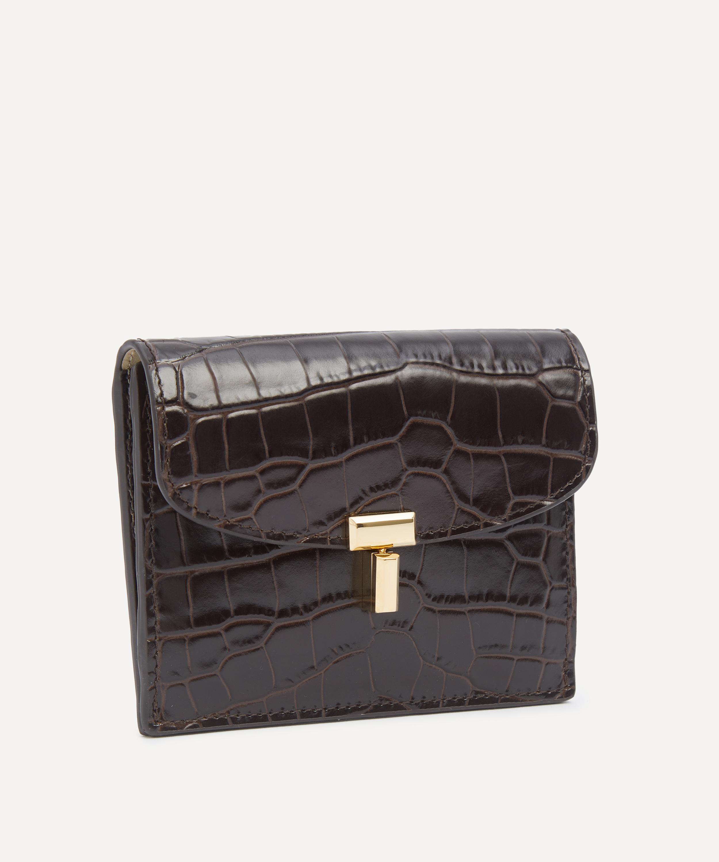 Toteme - T-Lock Croco-Embossed Cardholder image number 1