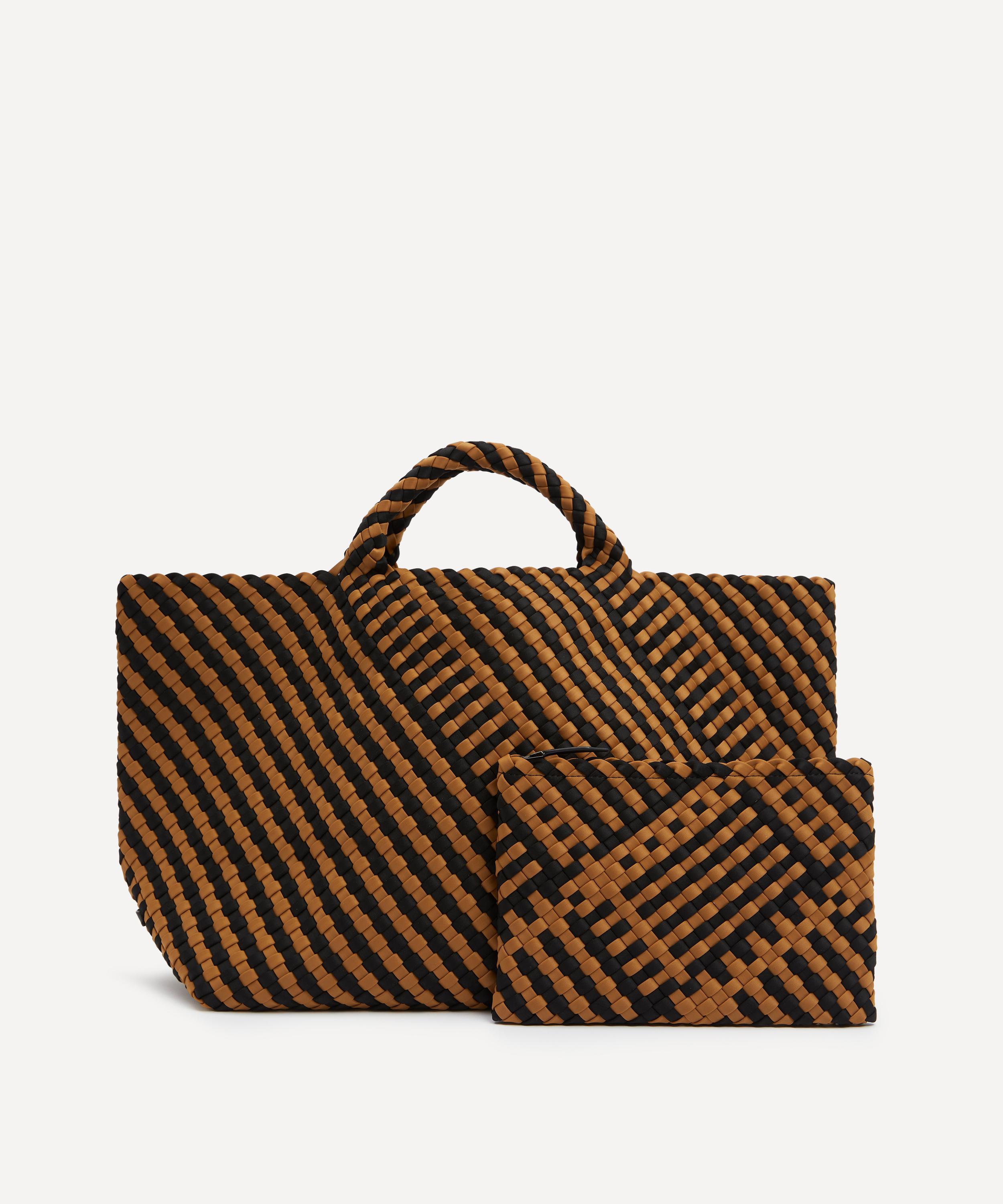 Naghedi - St Barths Large Striped Geo Woven Tote Bag image number 0