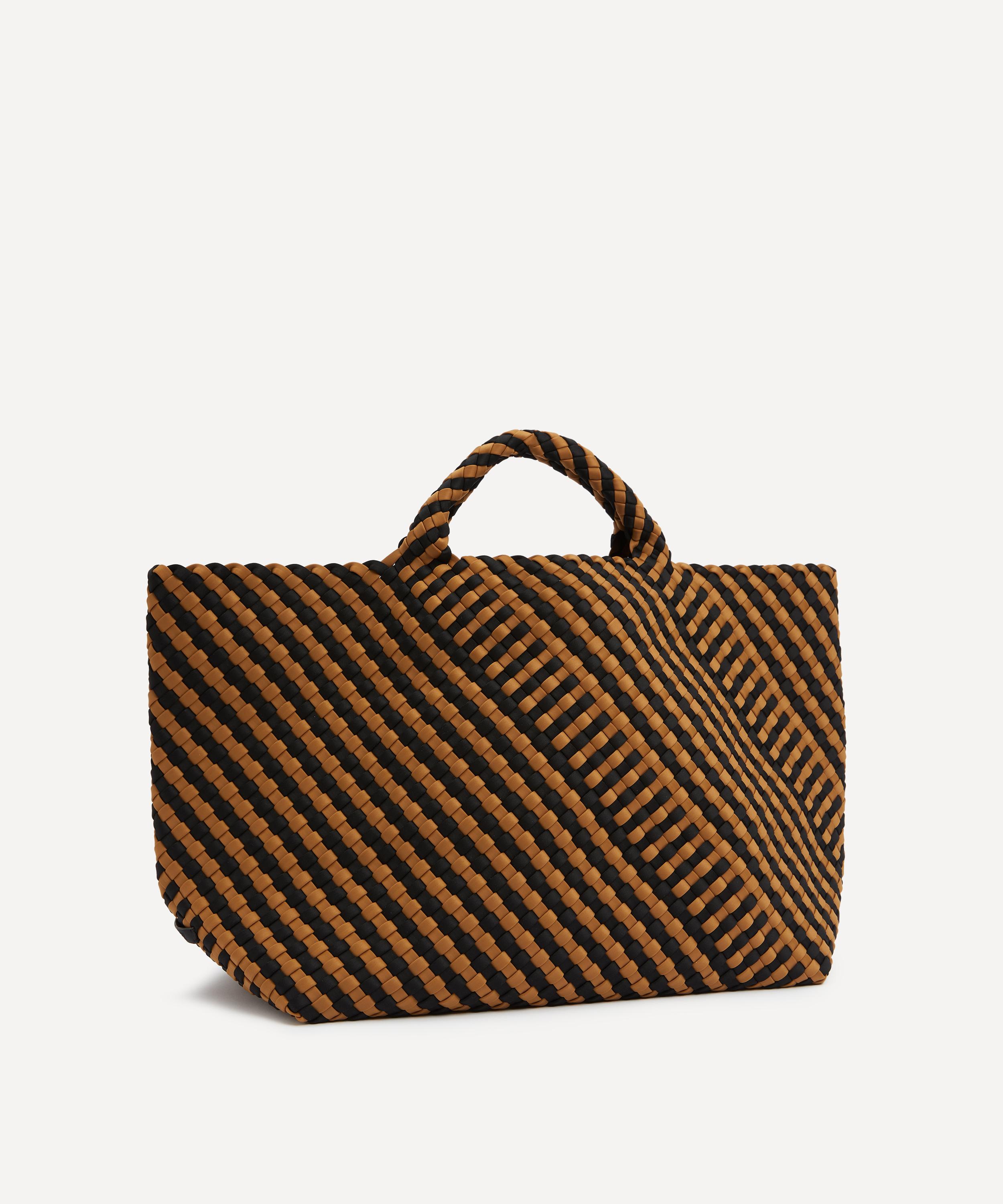 Naghedi - St Barths Large Striped Geo Woven Tote Bag image number 1