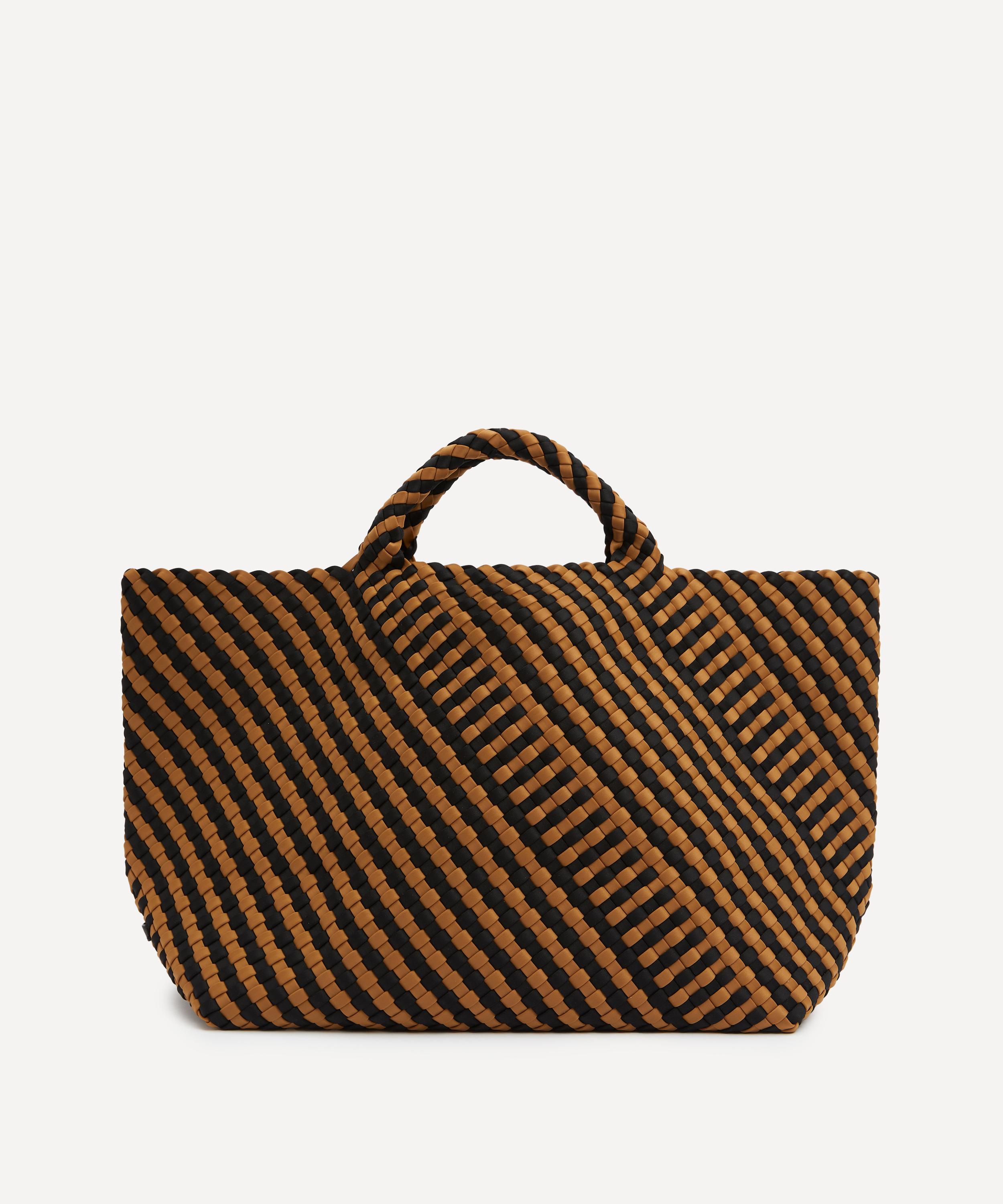 Naghedi - St Barths Large Striped Geo Woven Tote Bag image number 2