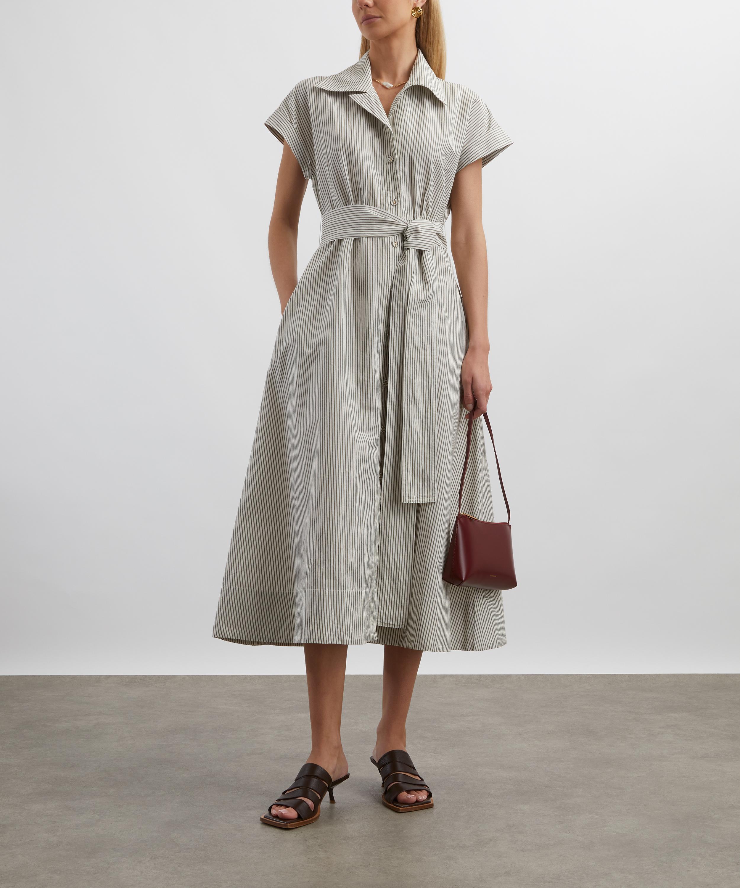 Mondo Corsini - Lucy White Moss Linen Weave Dress image number 1