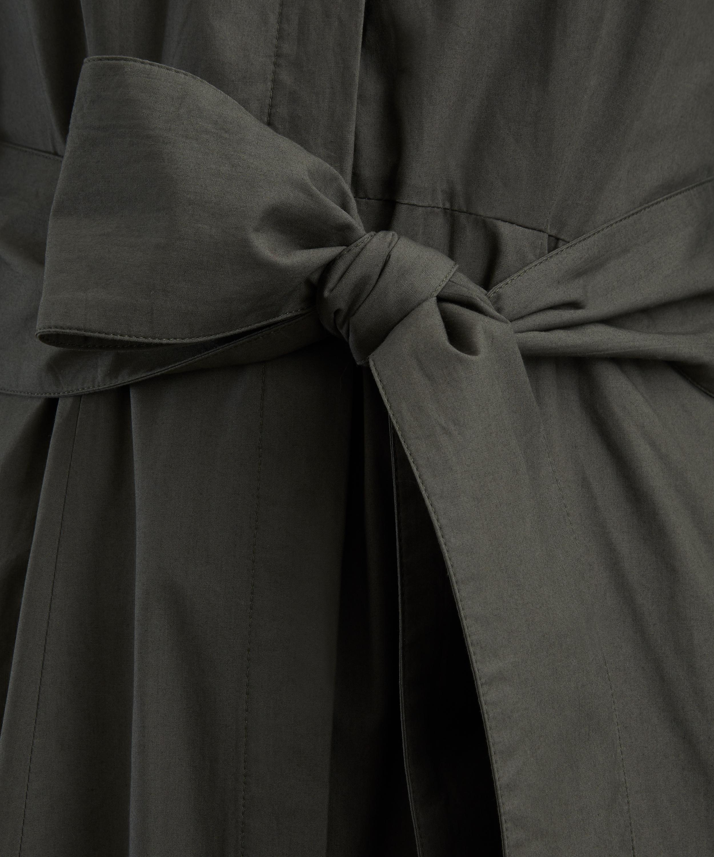Mondo Corsini - Cervo Dark Khaki Cotton Poplin Shirt Dress image number 4