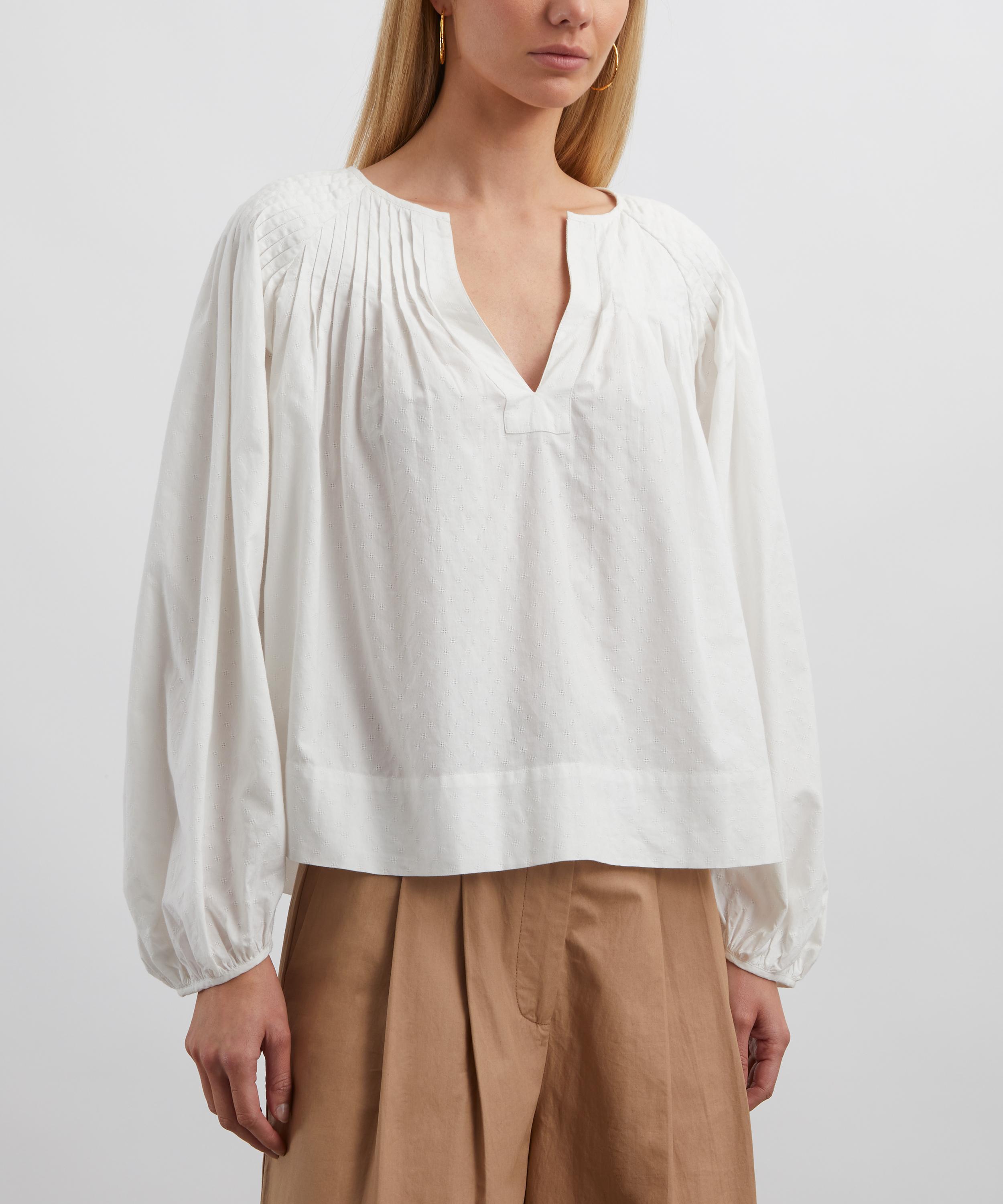 Mondo Corsini - Elizabeth White Linen Blouse image number 2