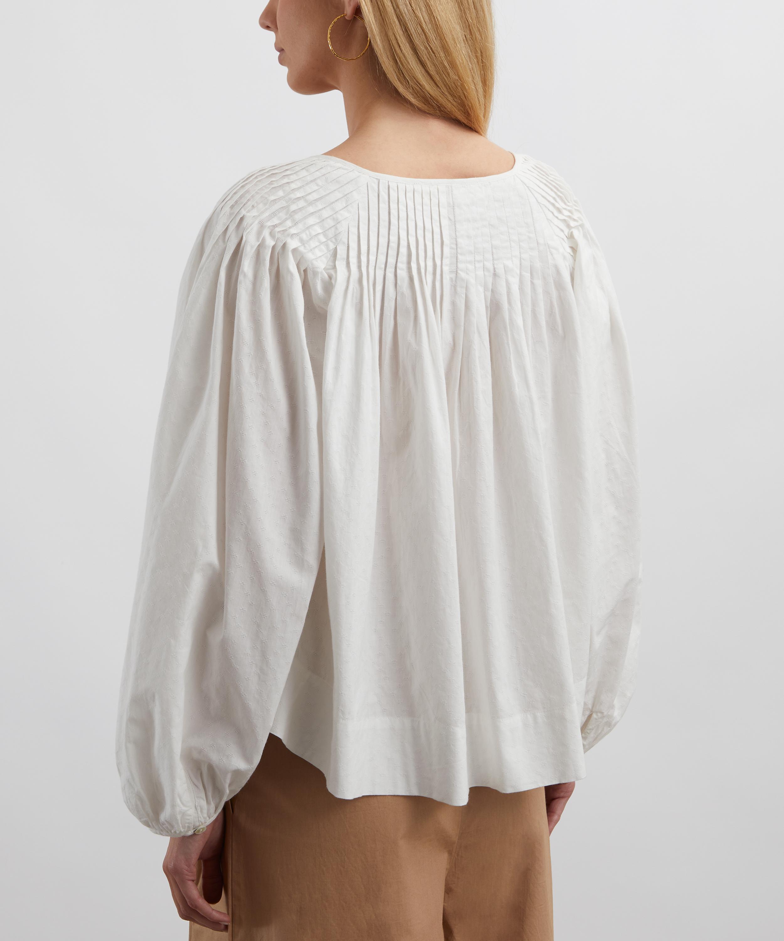 Mondo Corsini - Elizabeth White Linen Blouse image number 3