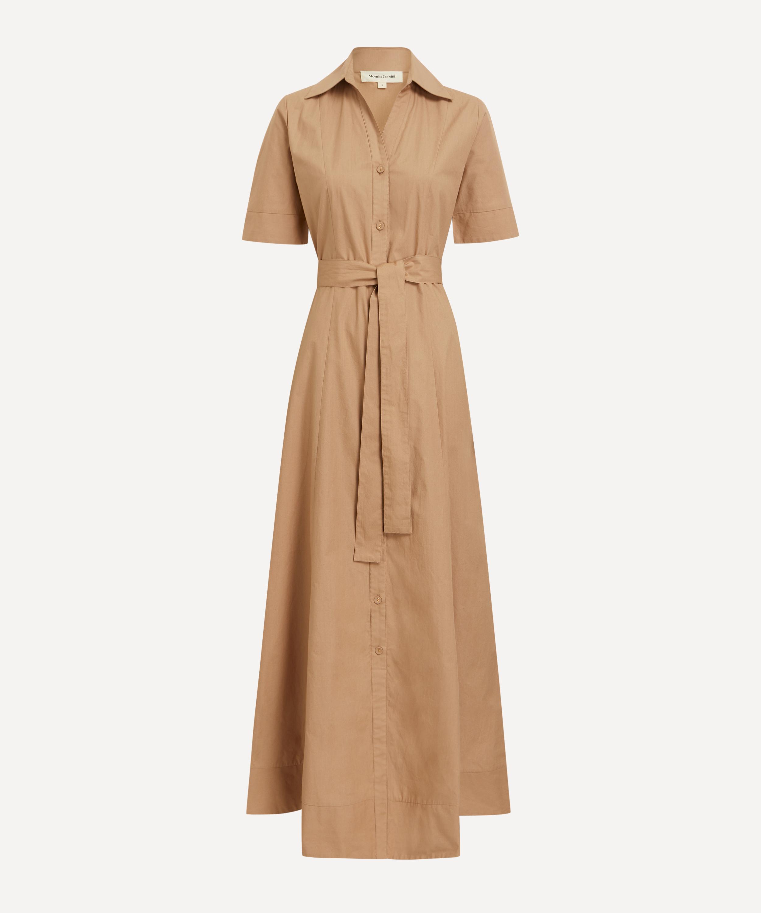Mondo Corsini - Bodhi Cappuccino Cotton Poplin Shirt Dress image number 0