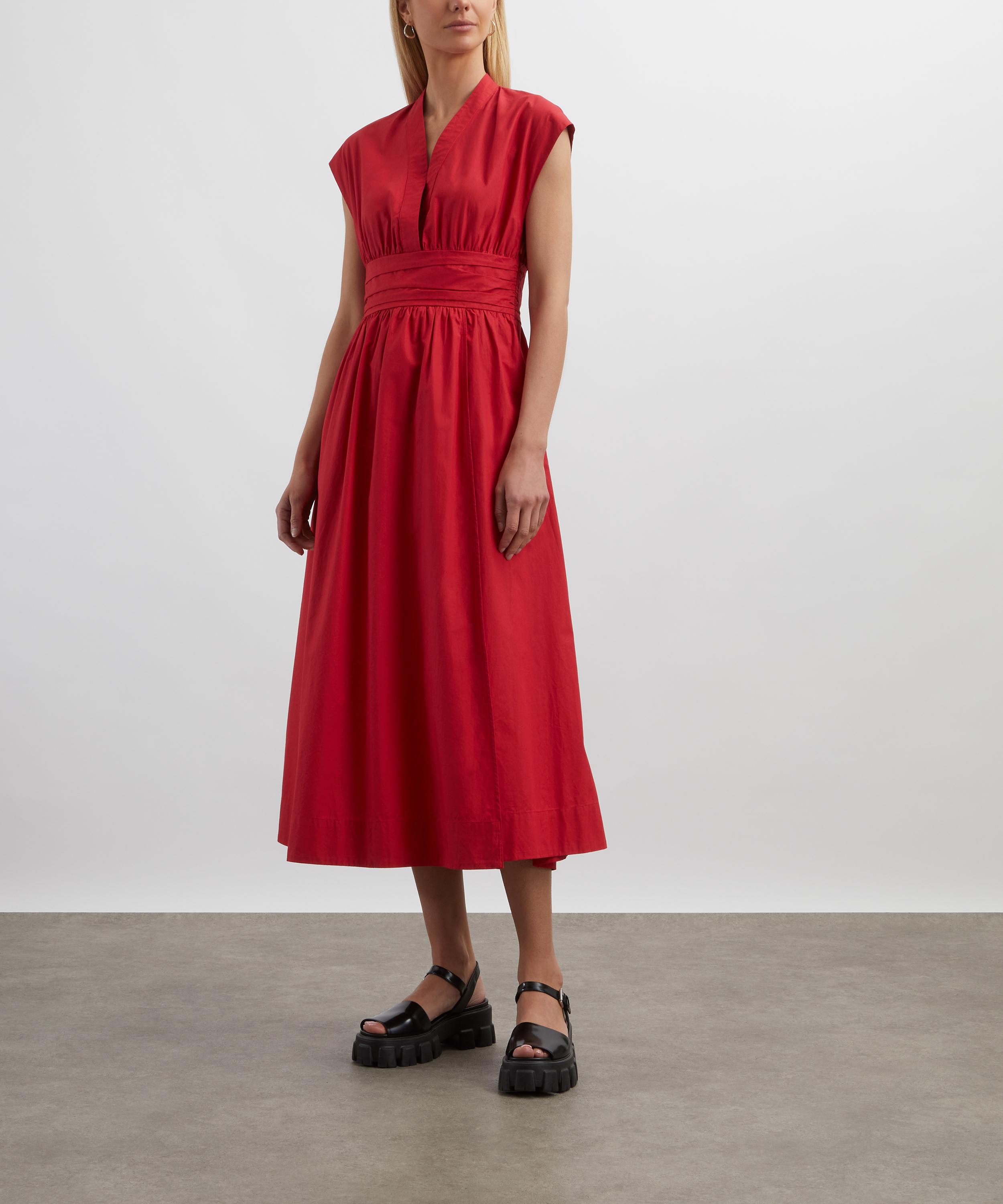 Mondo Corsini - Georgia Rossa Cotton Poplin Dress image number 2