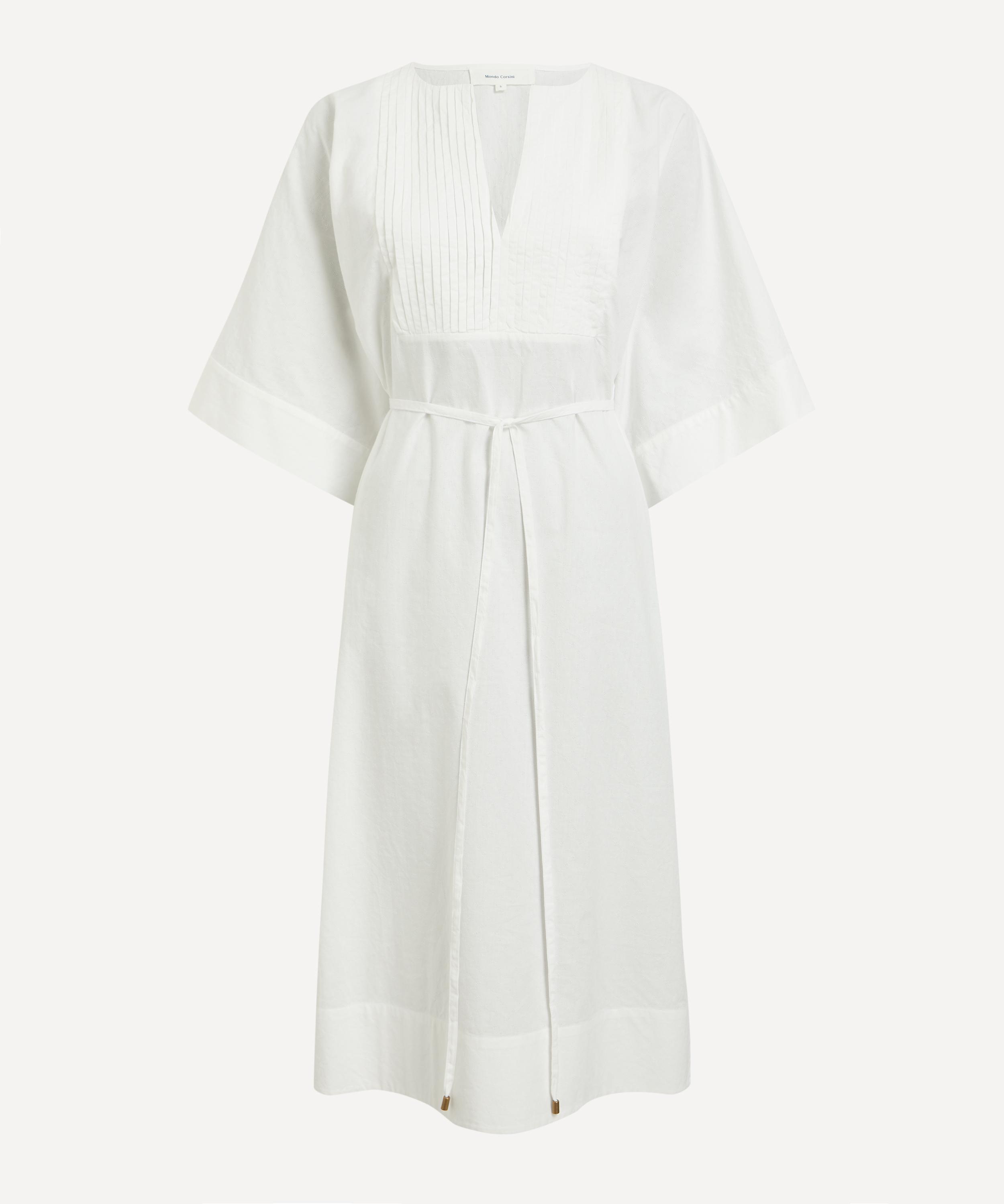 Mondo Corsini - White Dot Cotton Kaftan Dress image number 0