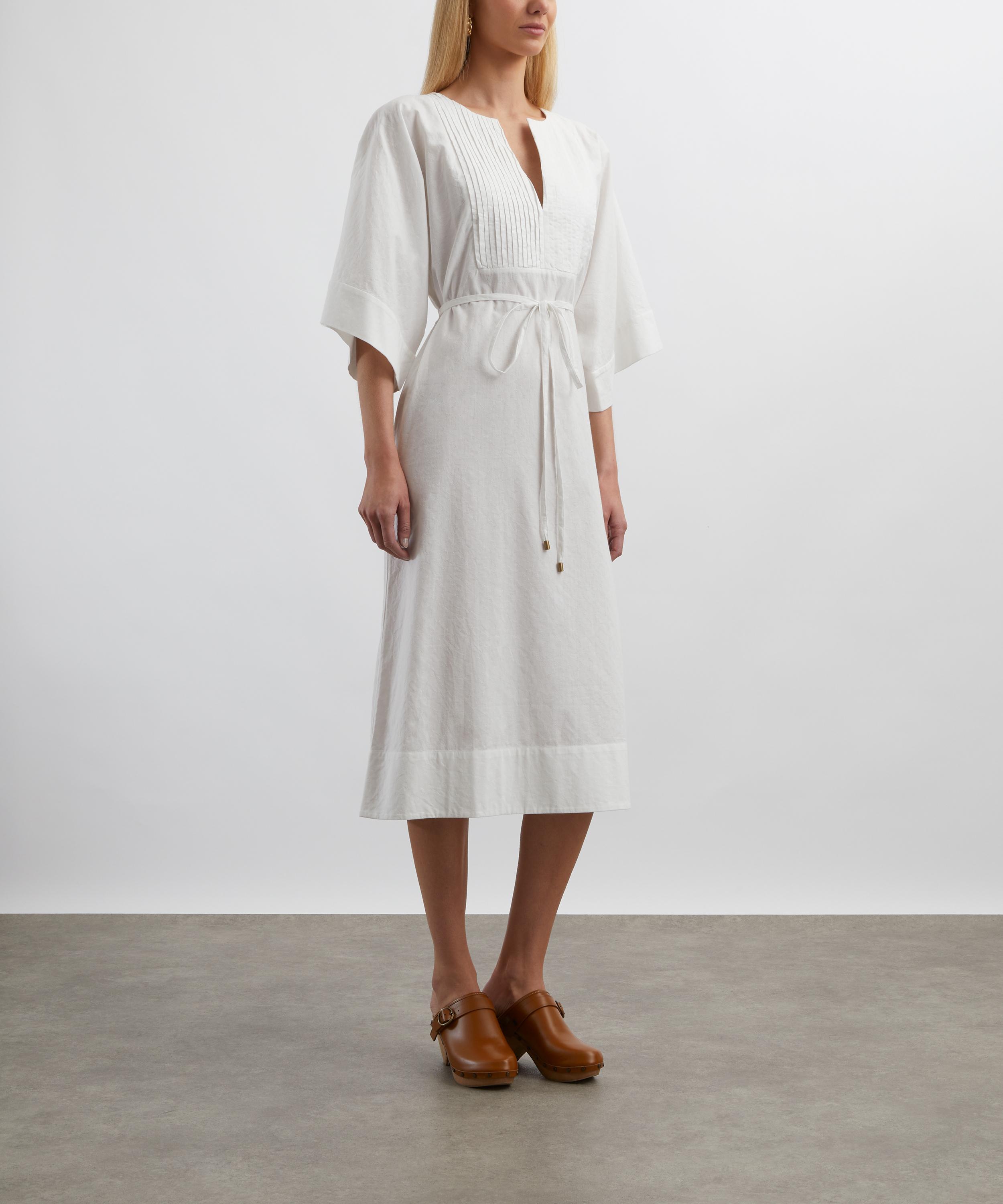 Mondo Corsini - White Dot Cotton Kaftan Dress image number 2
