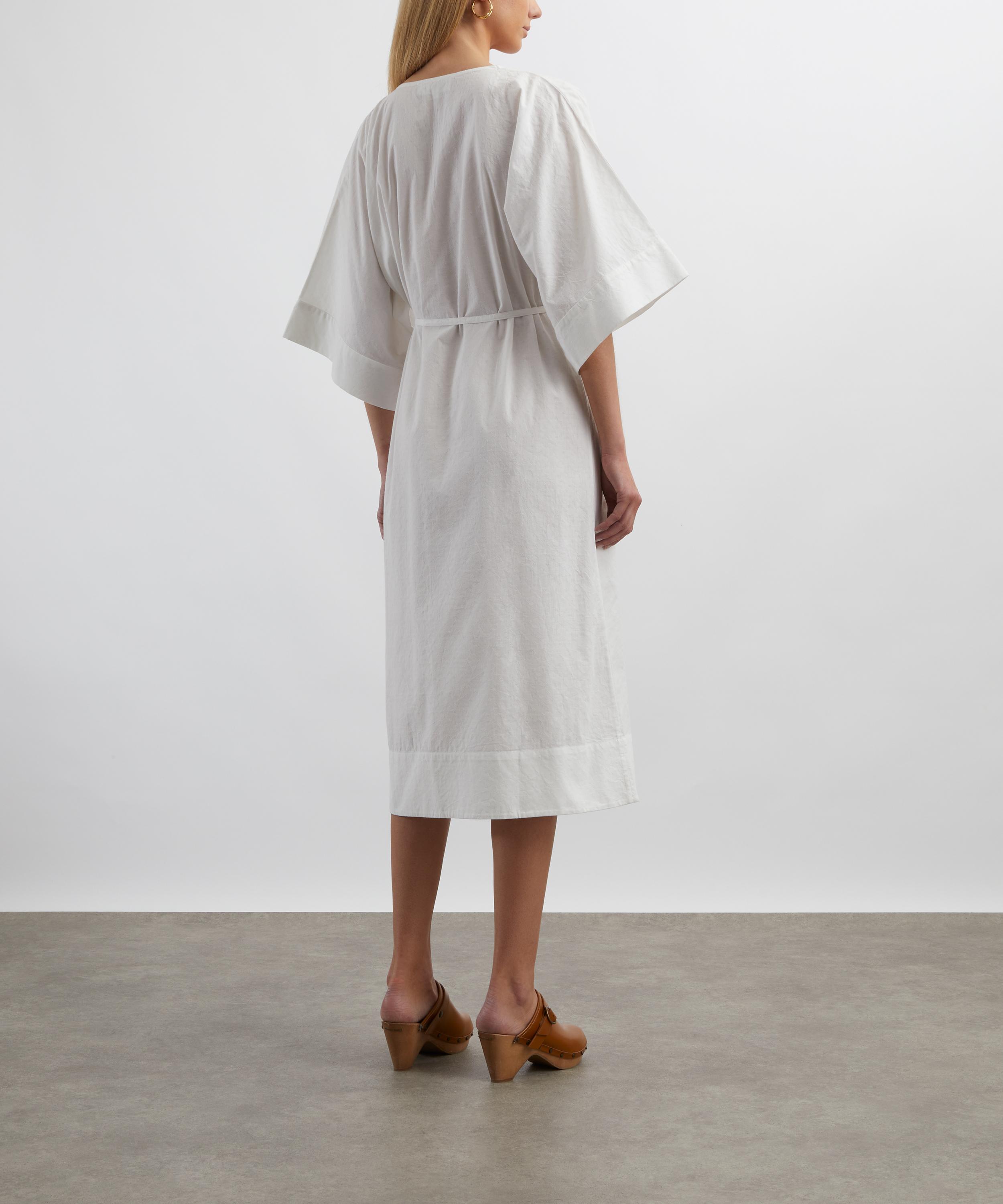 Mondo Corsini - White Dot Cotton Kaftan Dress image number 3