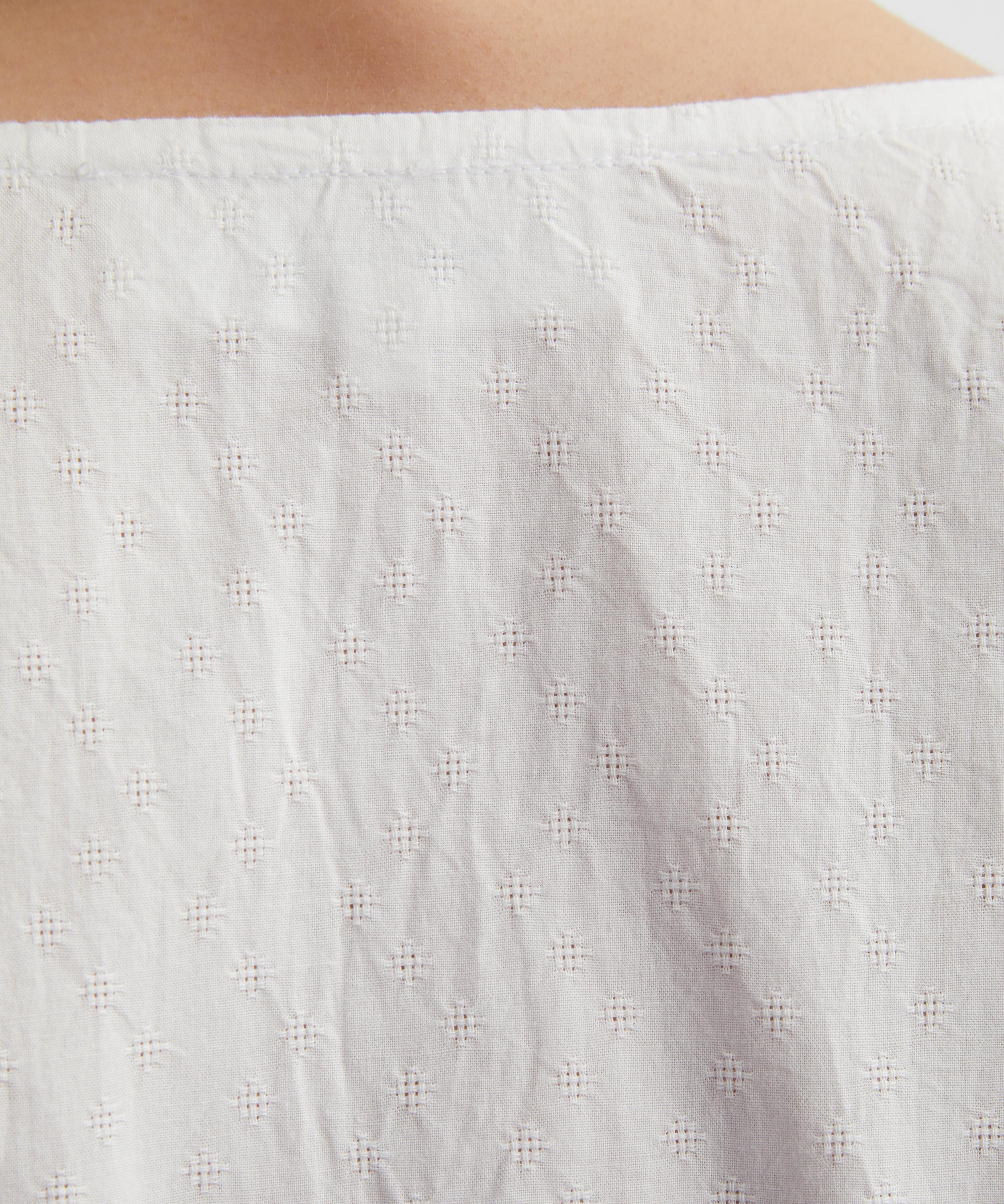Mondo Corsini - White Dot Cotton Kaftan Dress image number 4