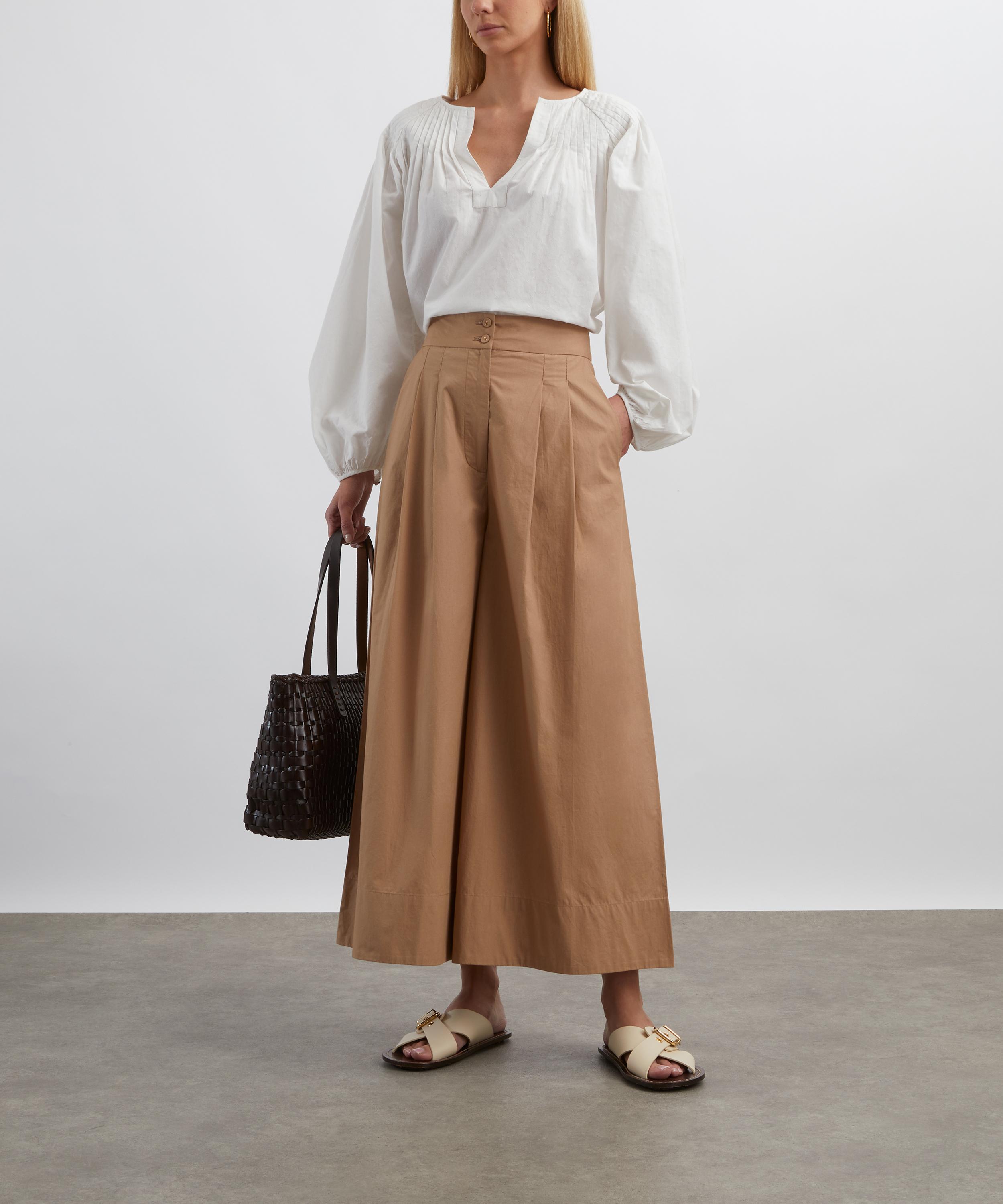 Mondo Corsini - Bateau Cappuccino Cotton Poplin Trousers image number 1