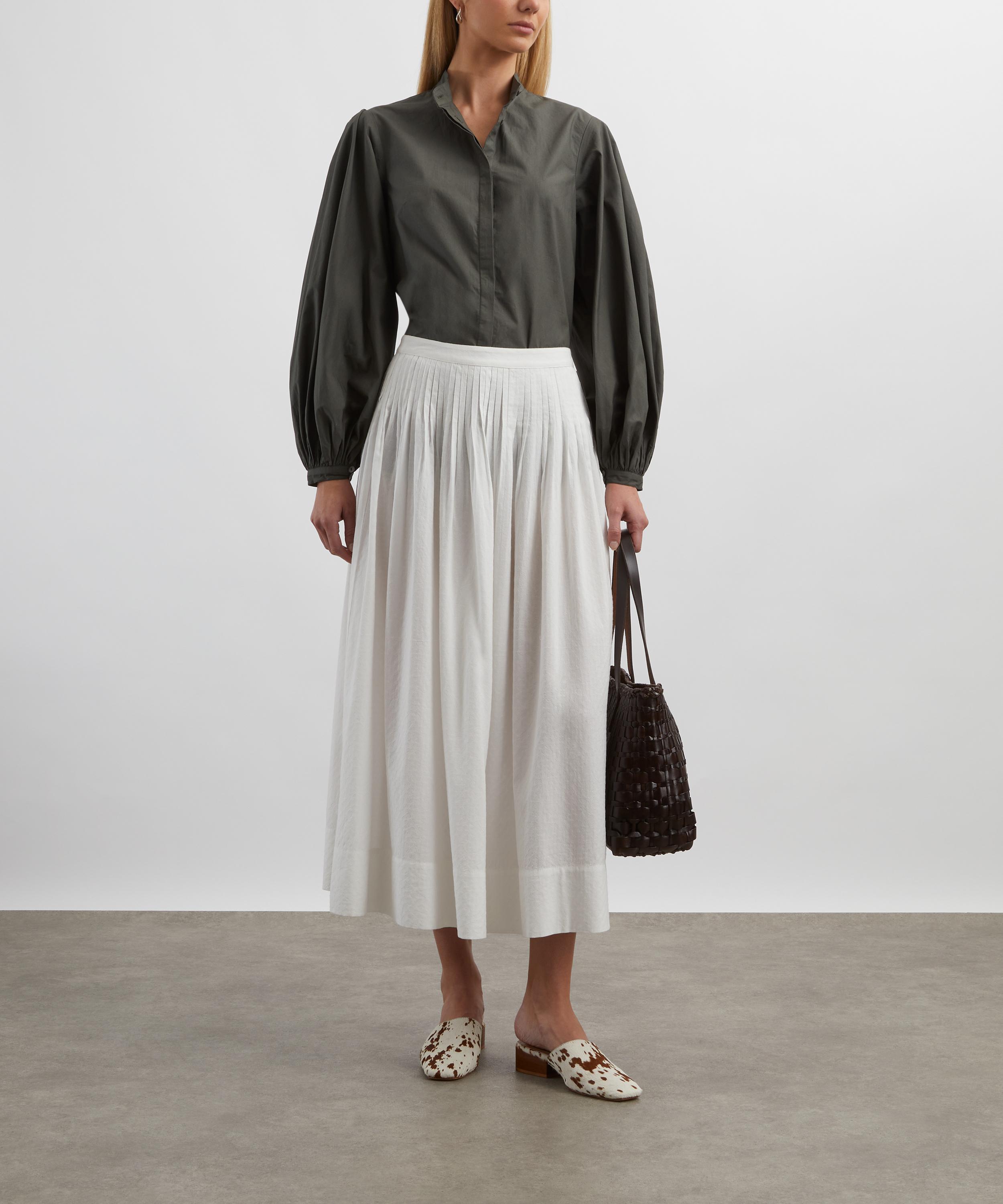 Mondo Corsini - Suki White Dot Cotton Skirt image number 1