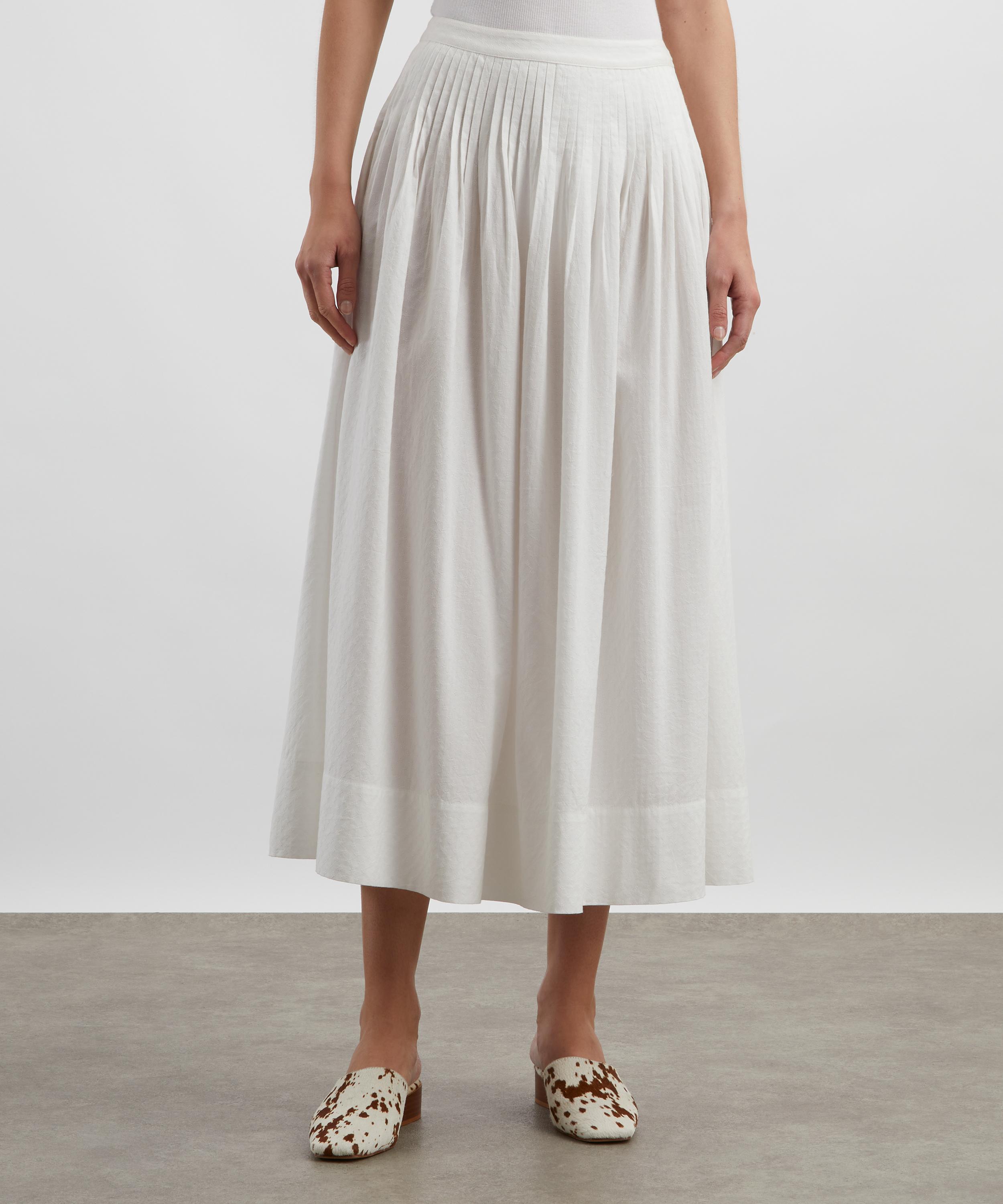 Mondo Corsini - Suki White Dot Cotton Skirt image number 2