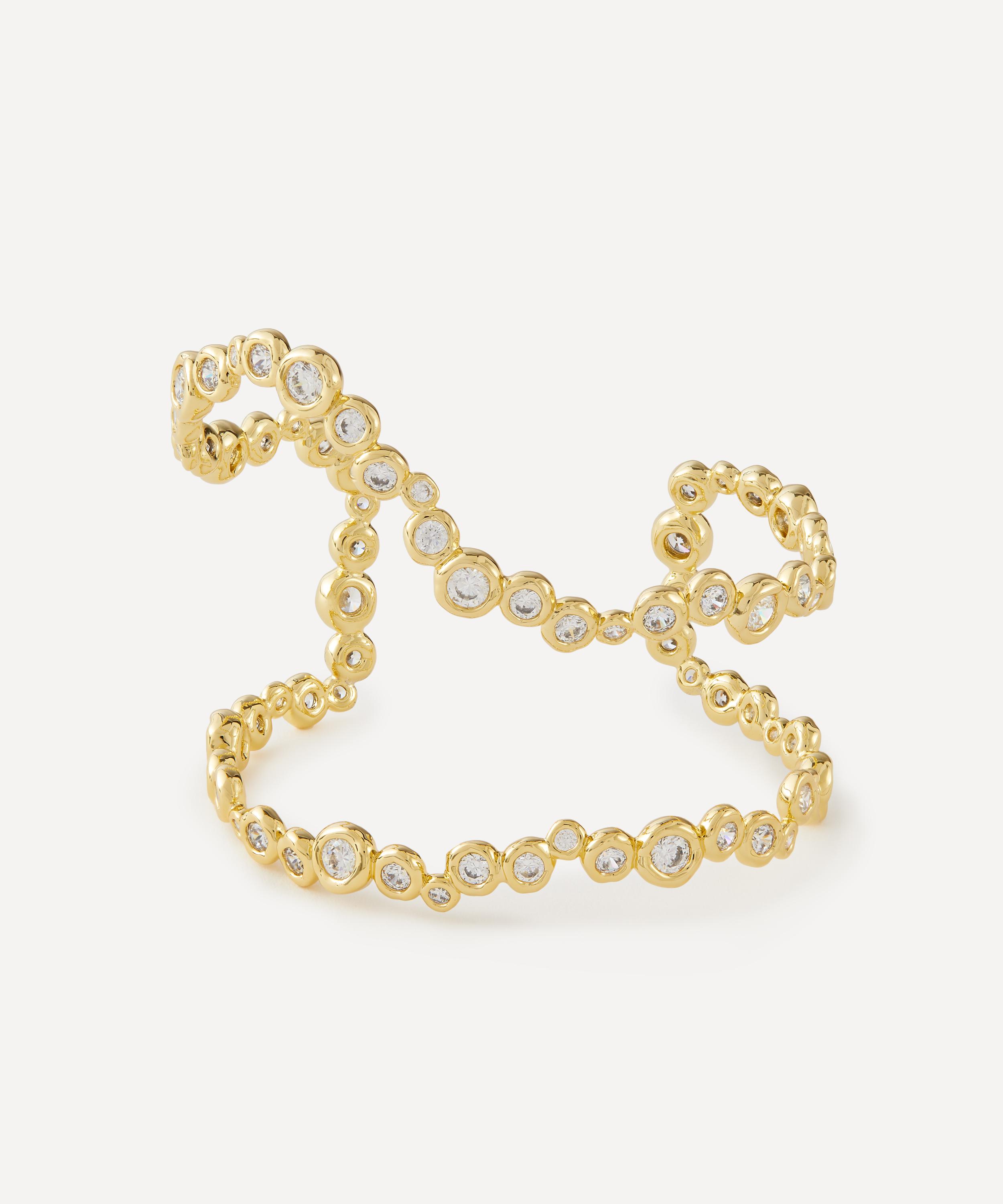 Alexis Bittar - 14ct Gold-Plated Asterales Open Wave Cuff Bracelet image number 0