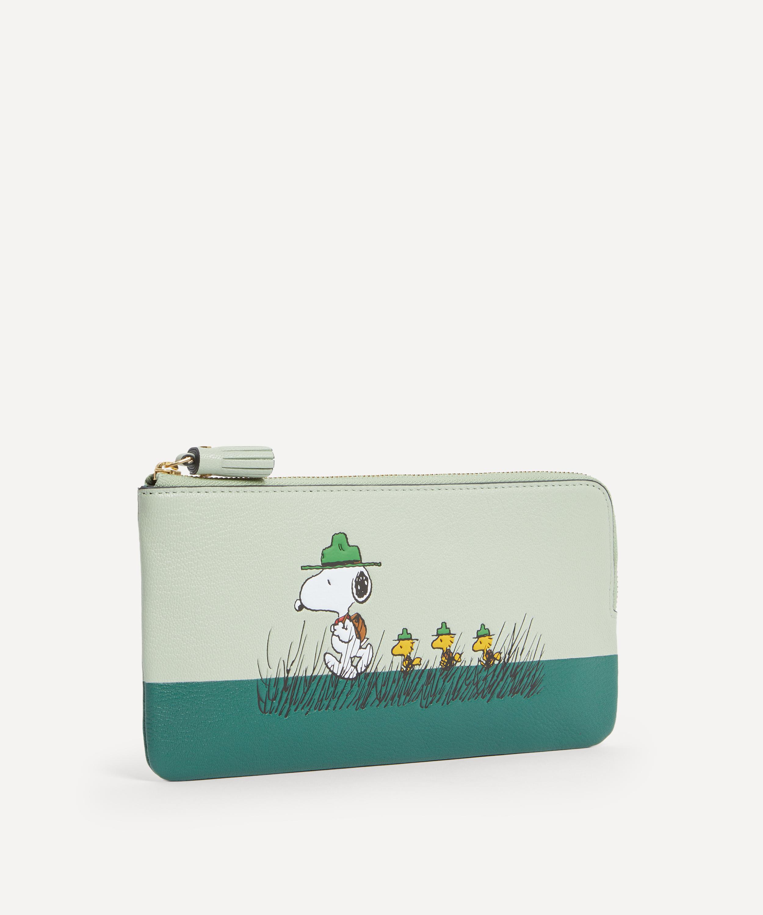 Anya Hindmarch - x Peanuts Snoopy Zipped Leather Pouch image number 1
