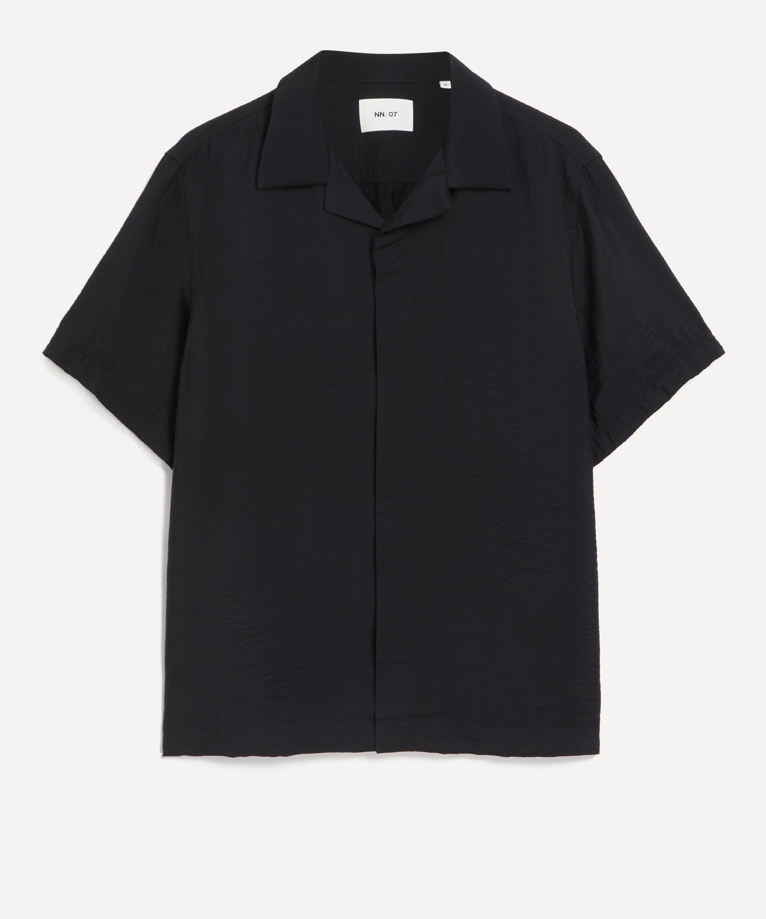 NN07 - Hank Black Open Collar Shirt image number 0