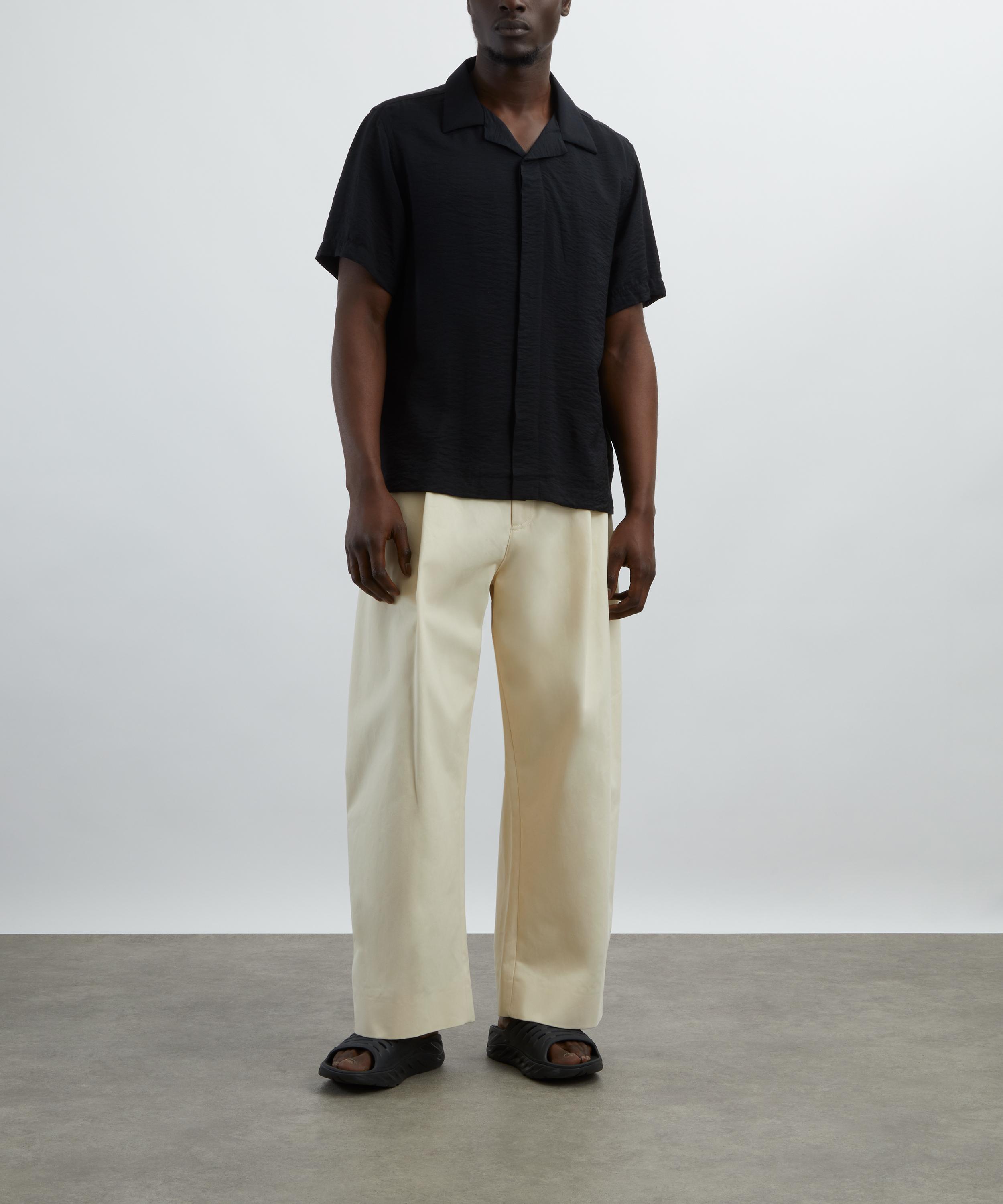 NN07 - Hank Black Open Collar Shirt image number 1