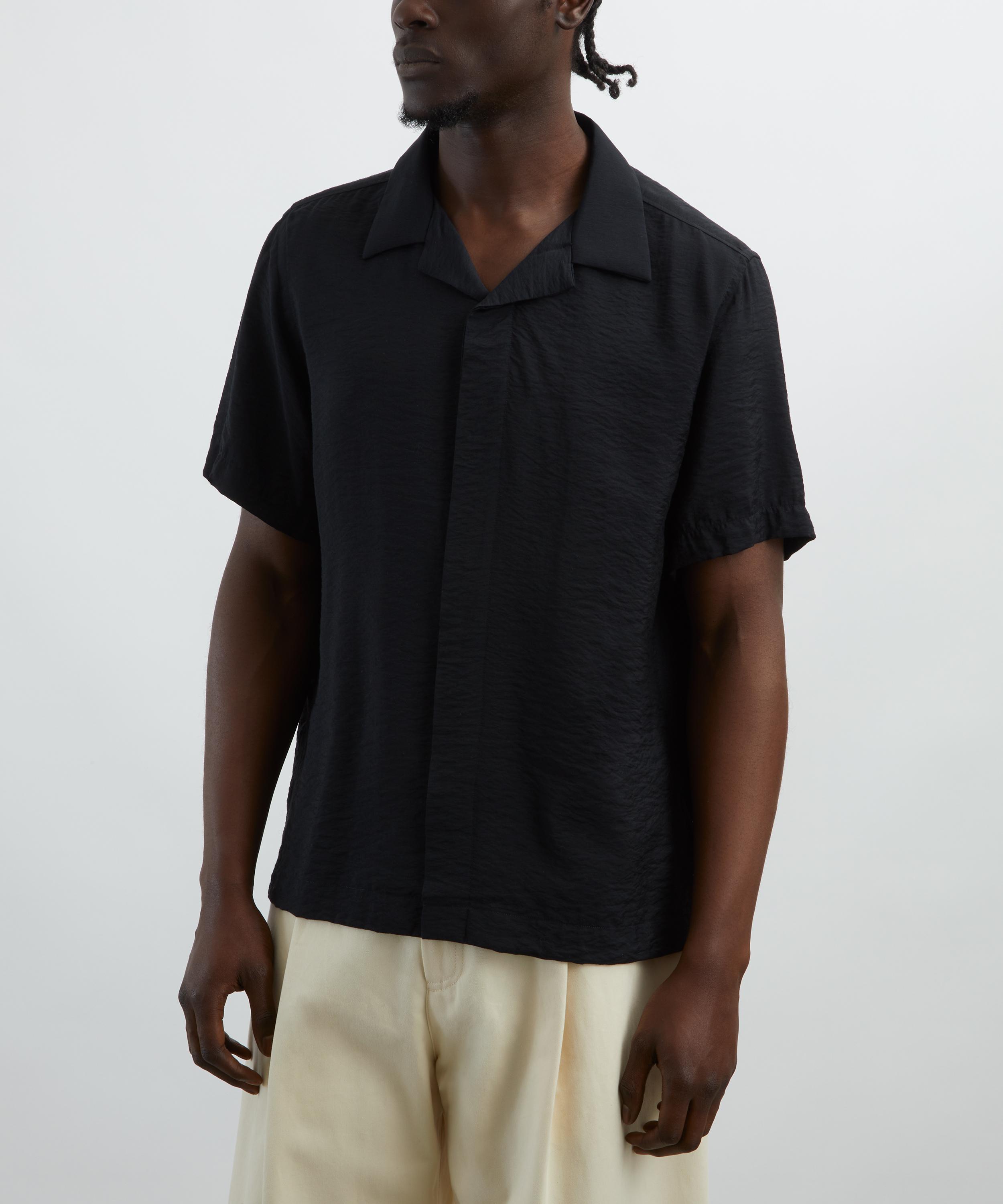 NN07 - Hank Black Open Collar Shirt image number 2