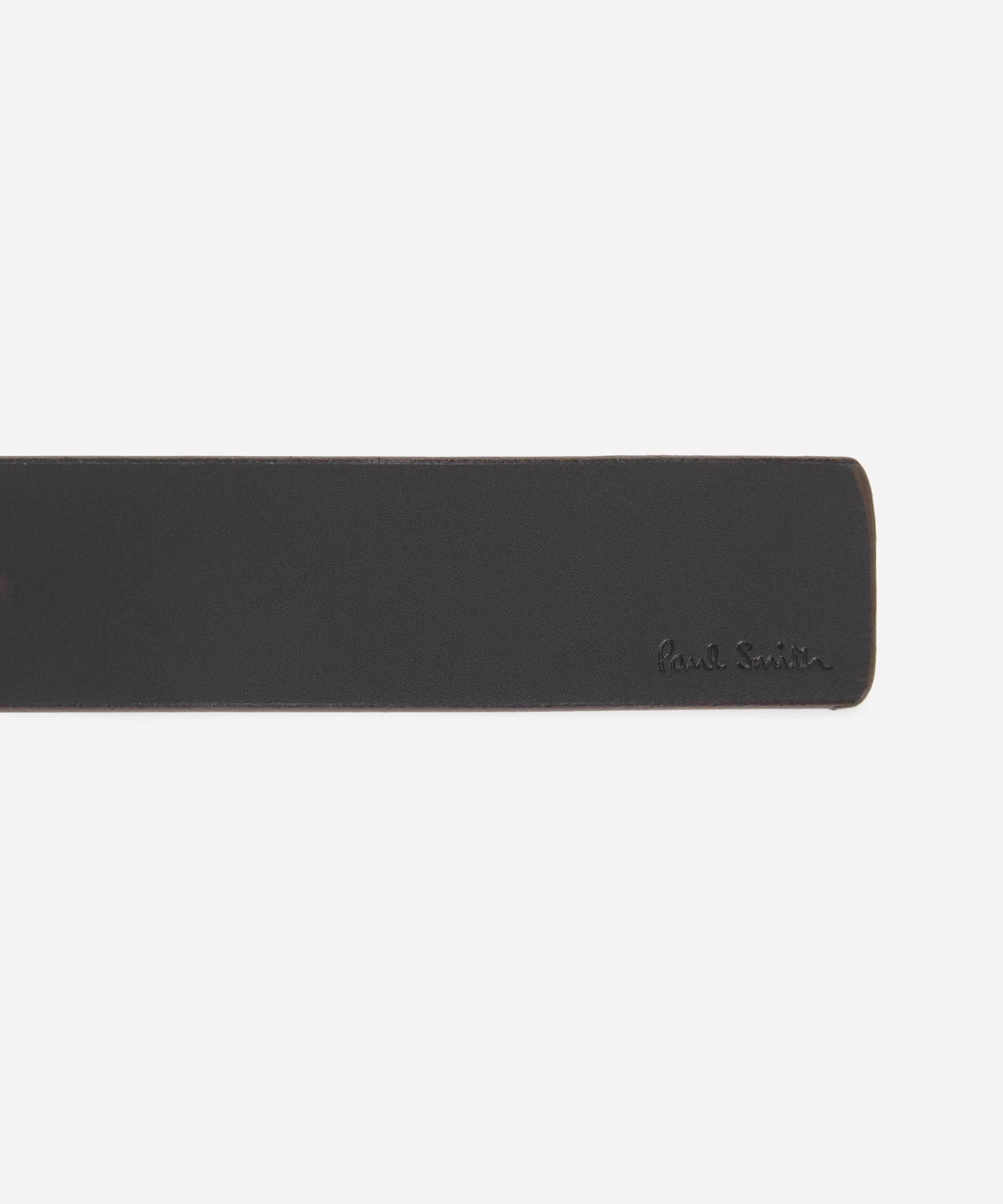 Paul Smith - Black Leather Reversible Signature Stripe Belt image number 2