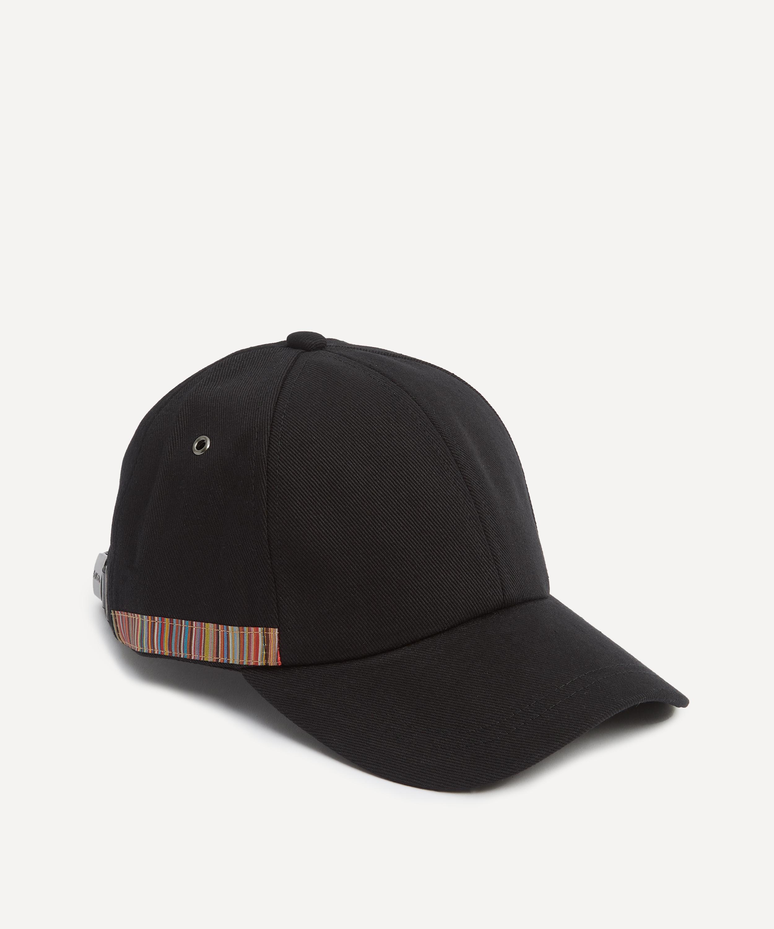 Paul Smith - Black Signature Stripe Trim Baseball Cap