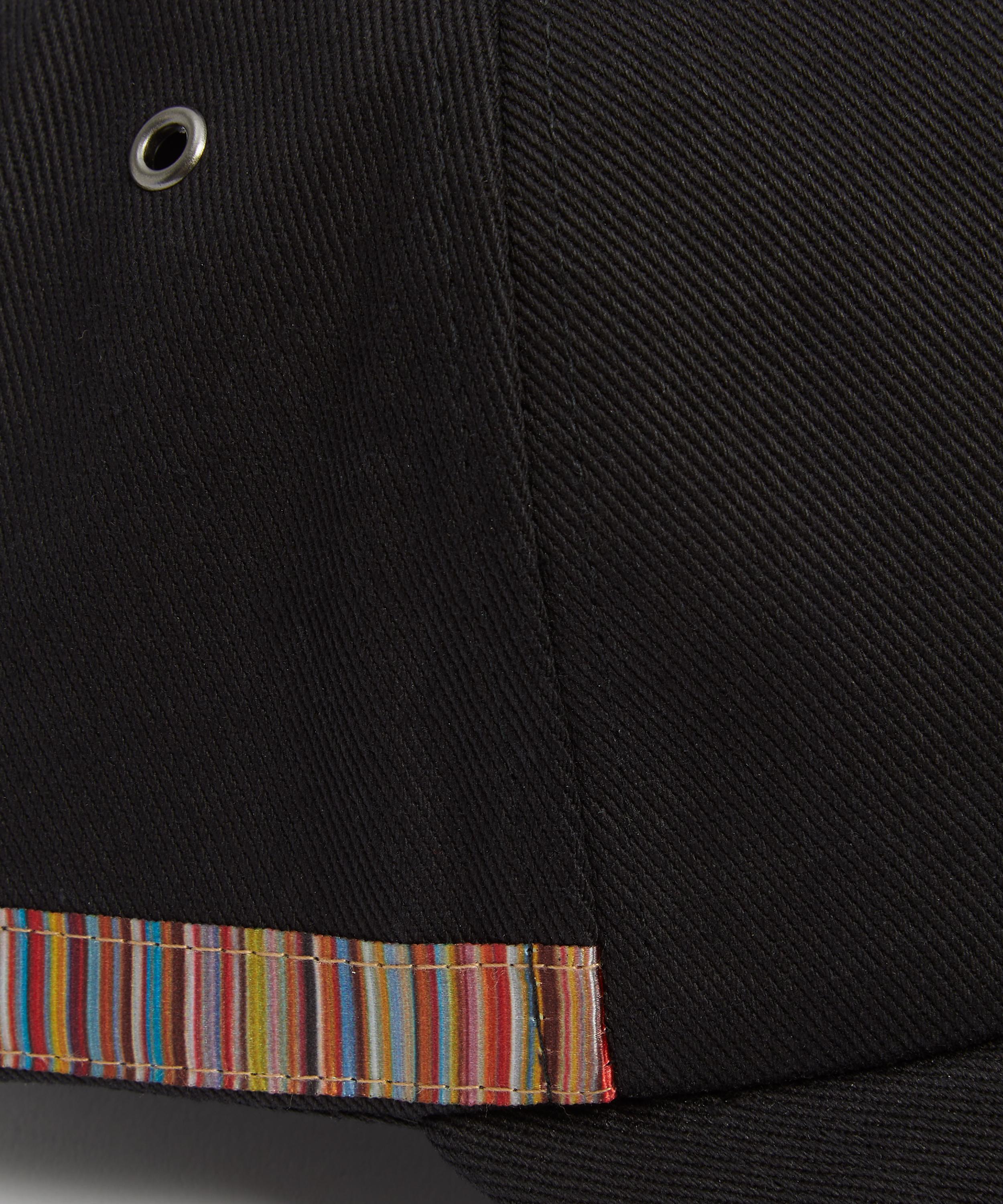 Paul Smith - Black Signature Stripe Trim Baseball Cap image number 2