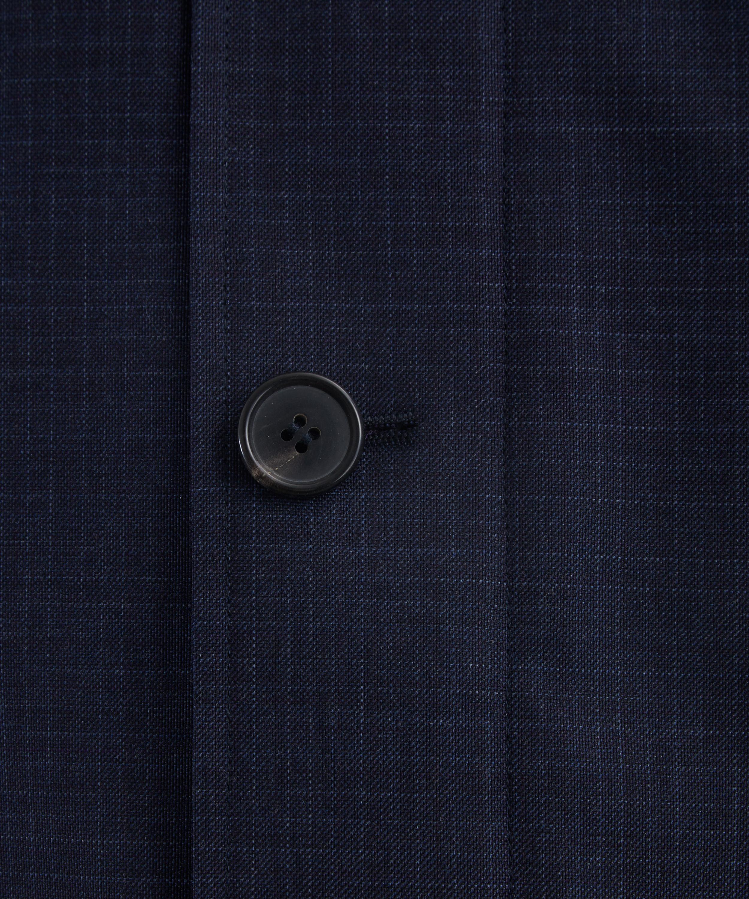 Paul Smith - Navy Plaid Mac Coat with Gilet image number 4