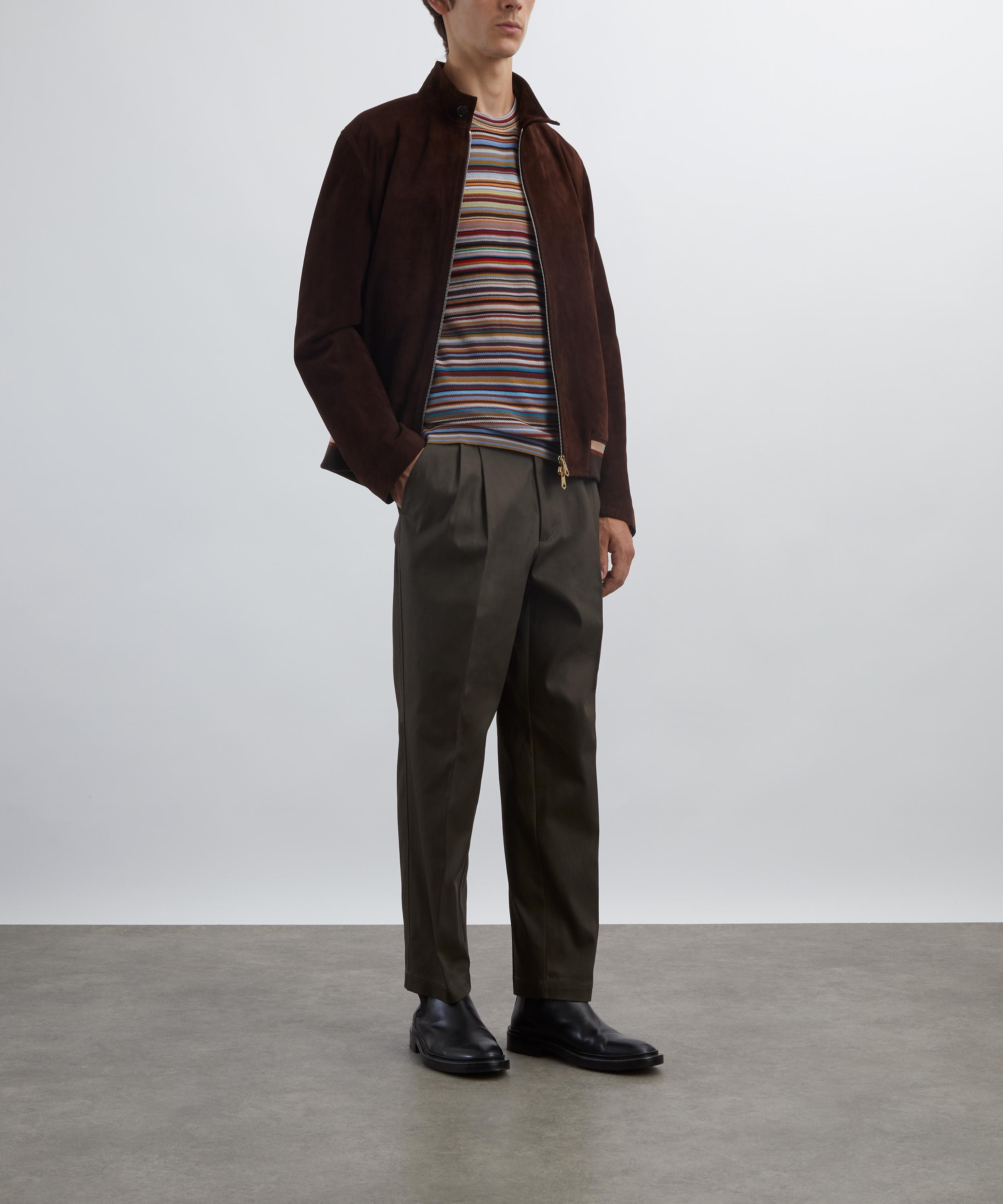 Paul Smith - Cotton Signature Stripe Crew Neck Knitted Jumper image number 1