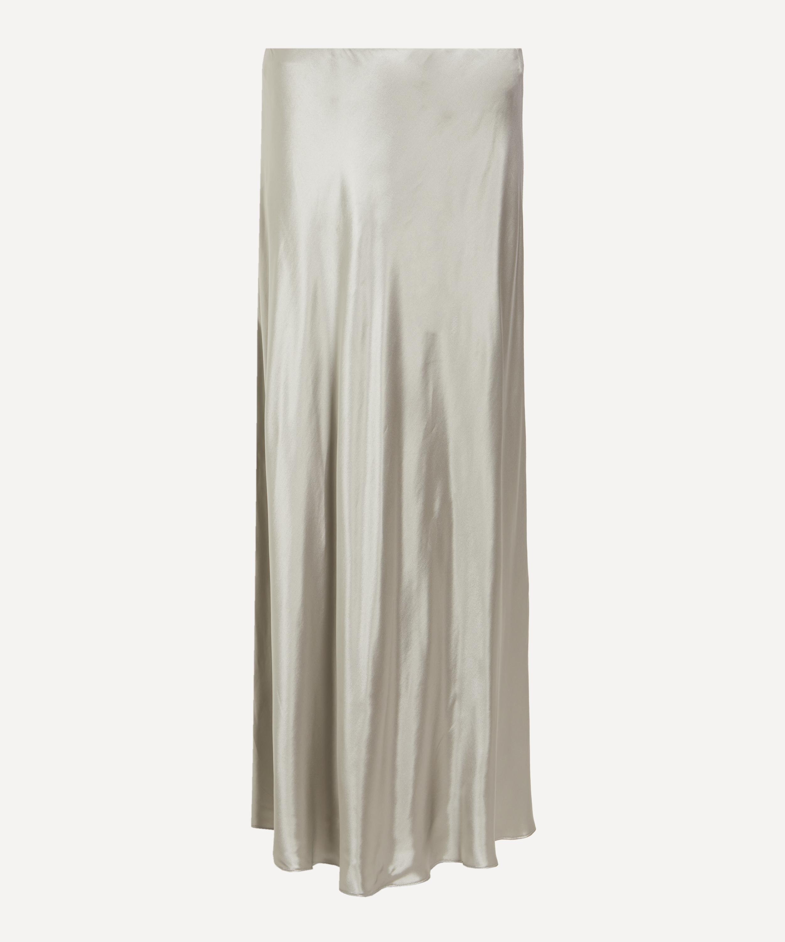 Alberta Ferretti - Glossy Satin Long Skirt