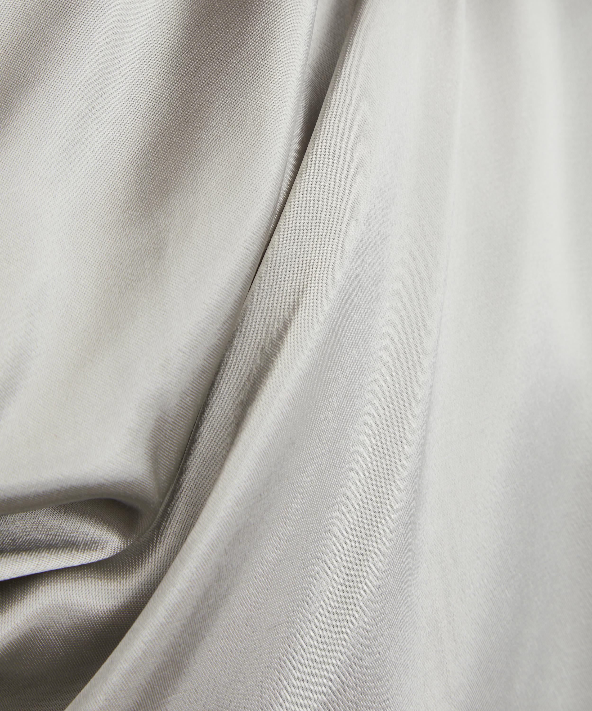 Alberta Ferretti - Light Grey Glossy Satin Top image number 4