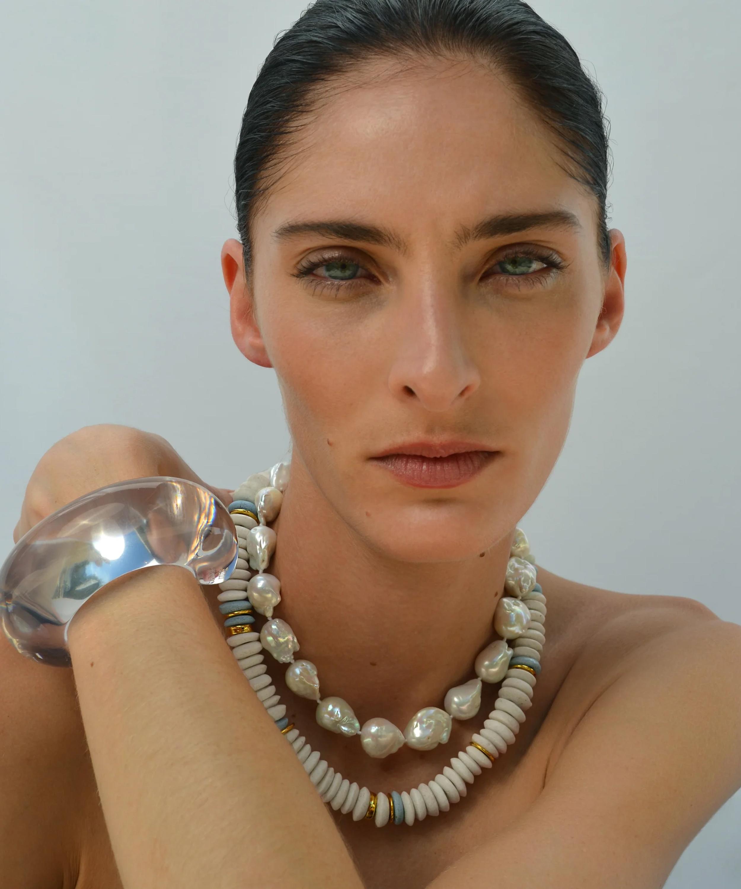 Lizzie Fortunato - Gold-Plated Laguna Bead Necklace image number 1