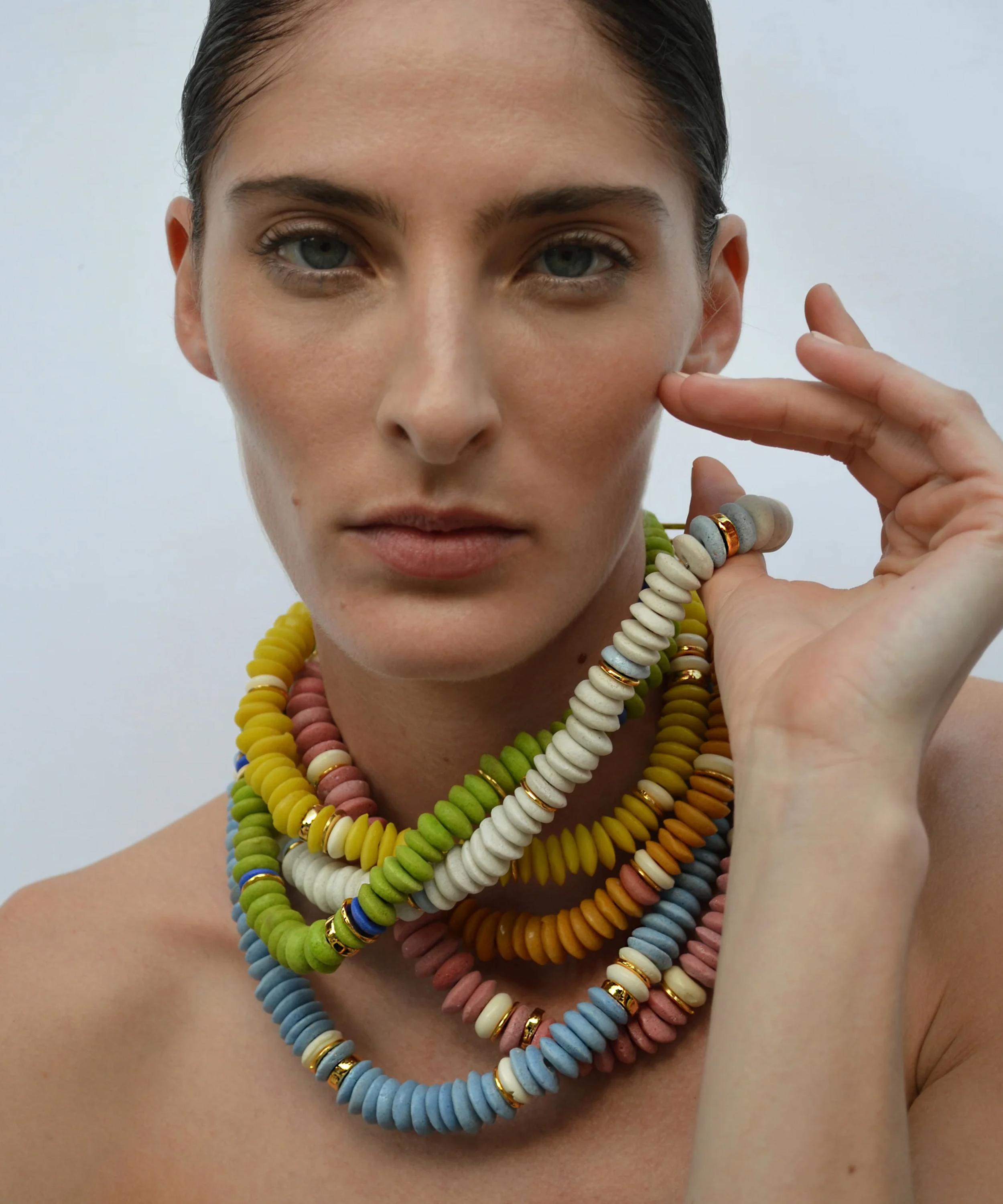 Lizzie Fortunato - Gold-Plated Laguna Bead Necklace image number 2