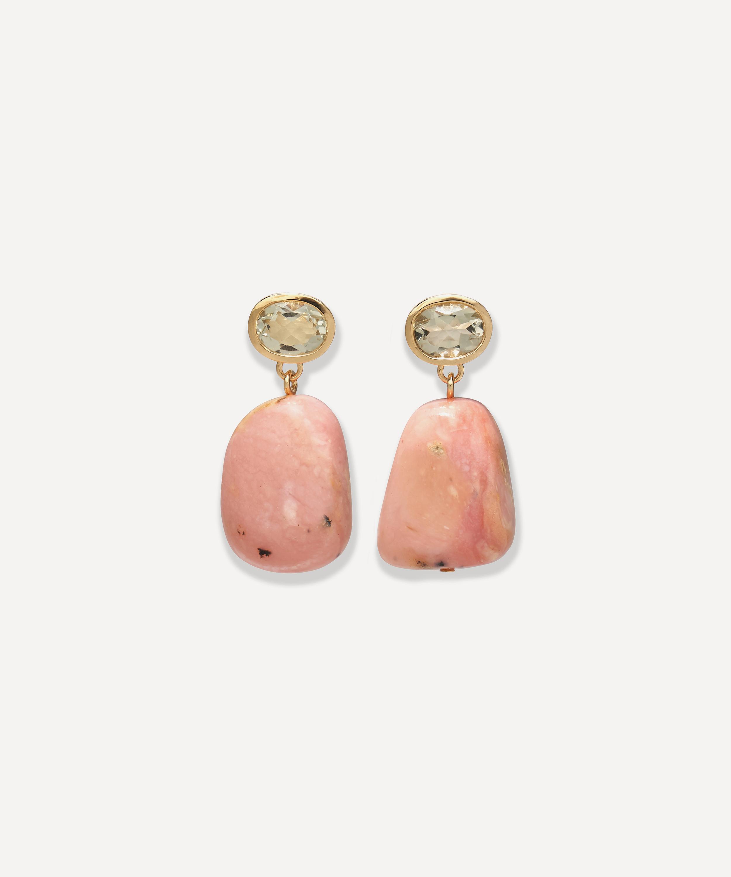 Lizzie Fortunato - 24ct Gold-Plated Rosado Drop Earrings image number 0