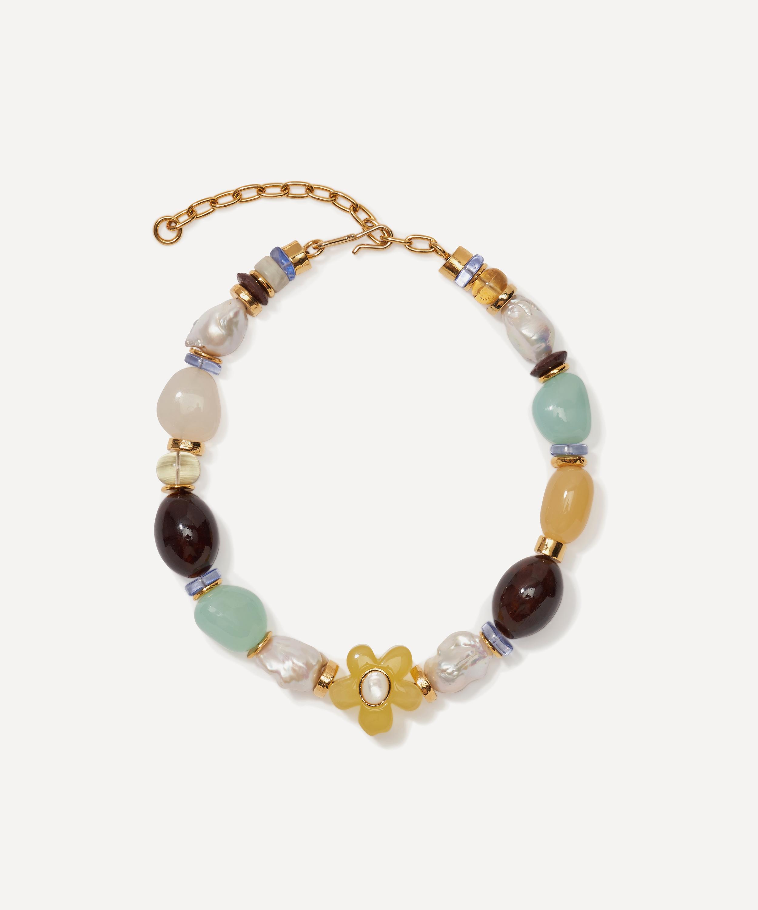 Lizzie Fortunato - Gold-Plated Mistflower Bead Necklace
