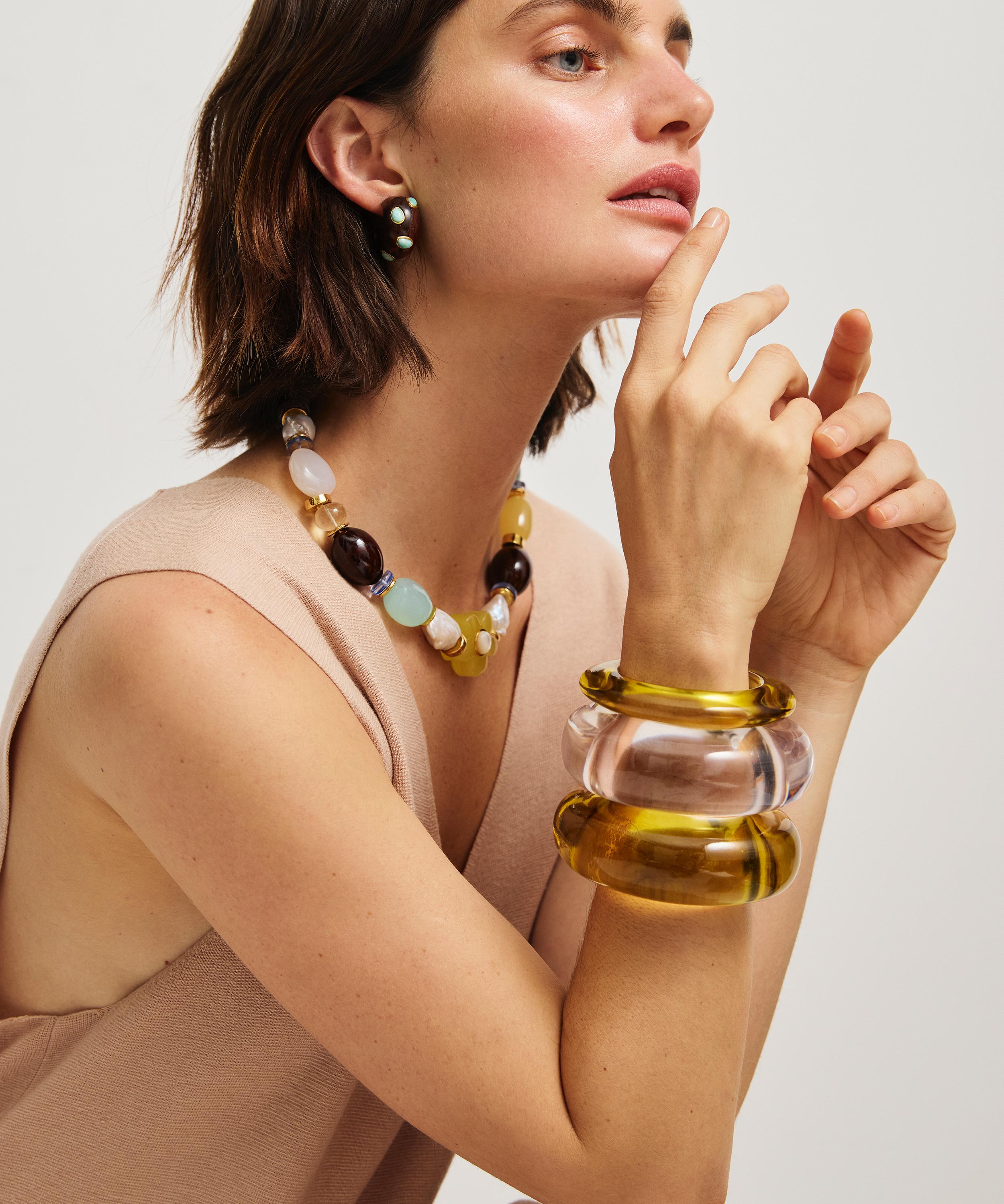 Lizzie Fortunato - Gold-Plated Mistflower Bead Necklace image number 1