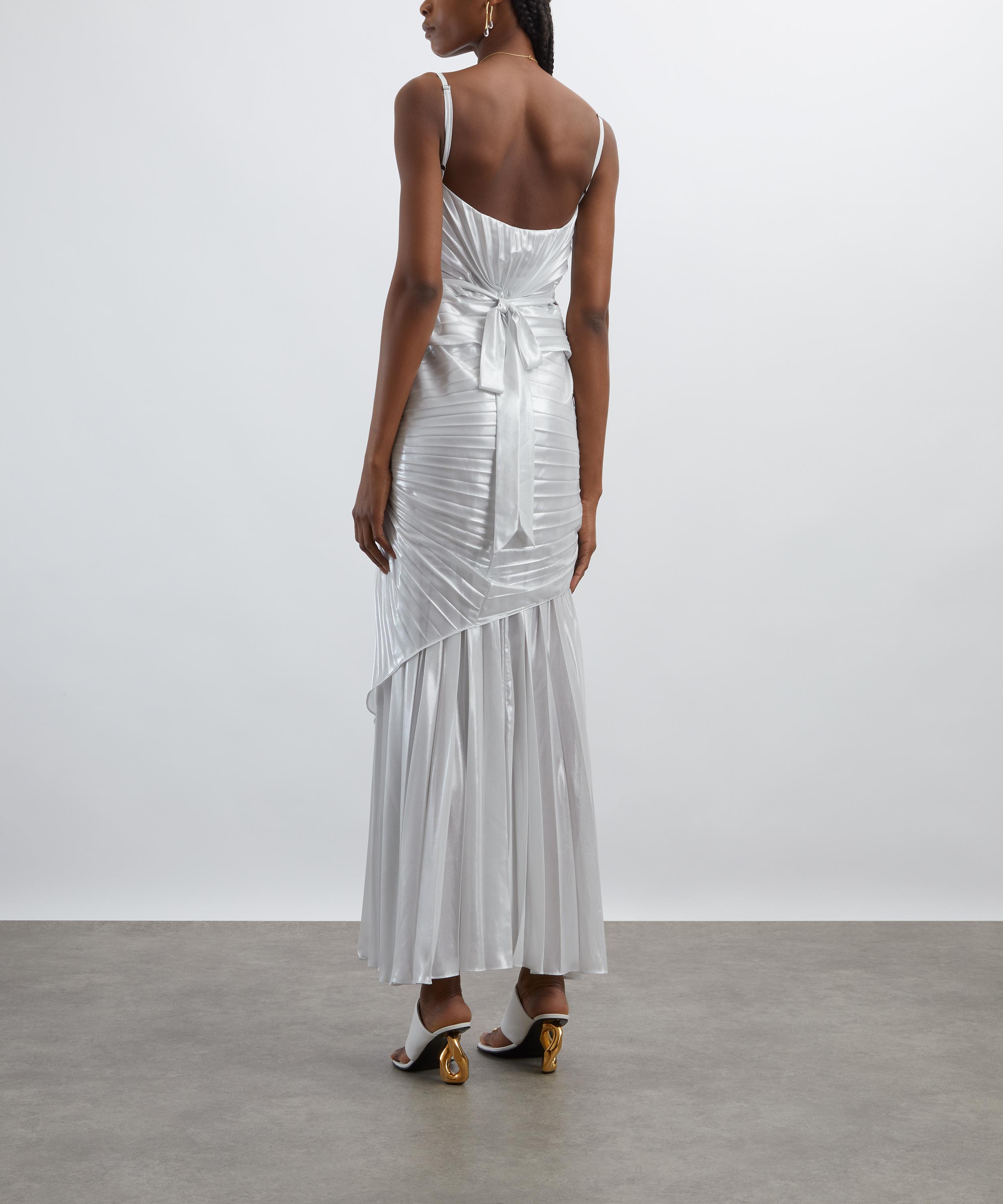 Georgia Hardinge - Ivory Torrent Pleated Floor-Length Dress image number 3