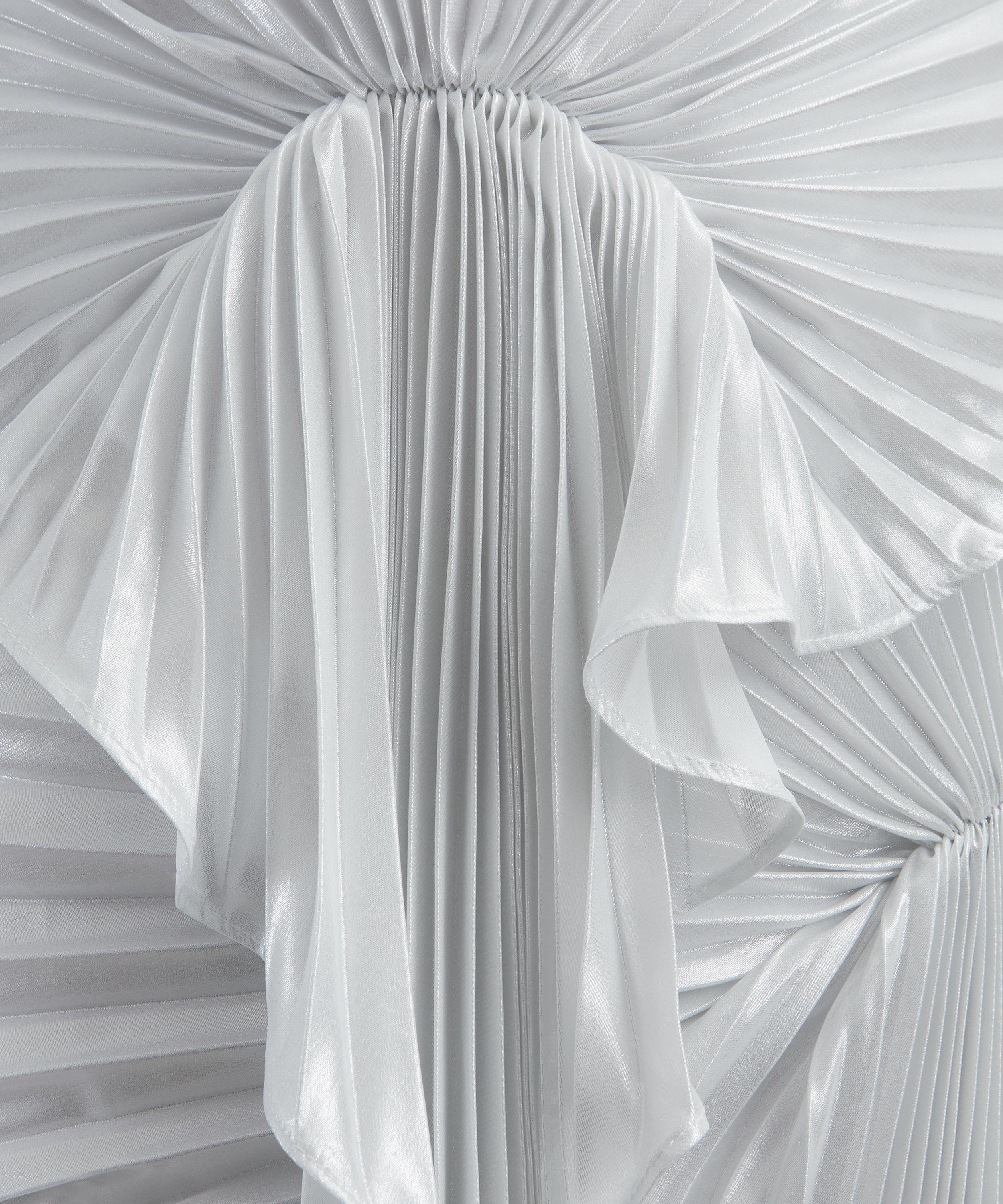 Georgia Hardinge - Ivory Torrent Pleated Floor-Length Dress image number 4