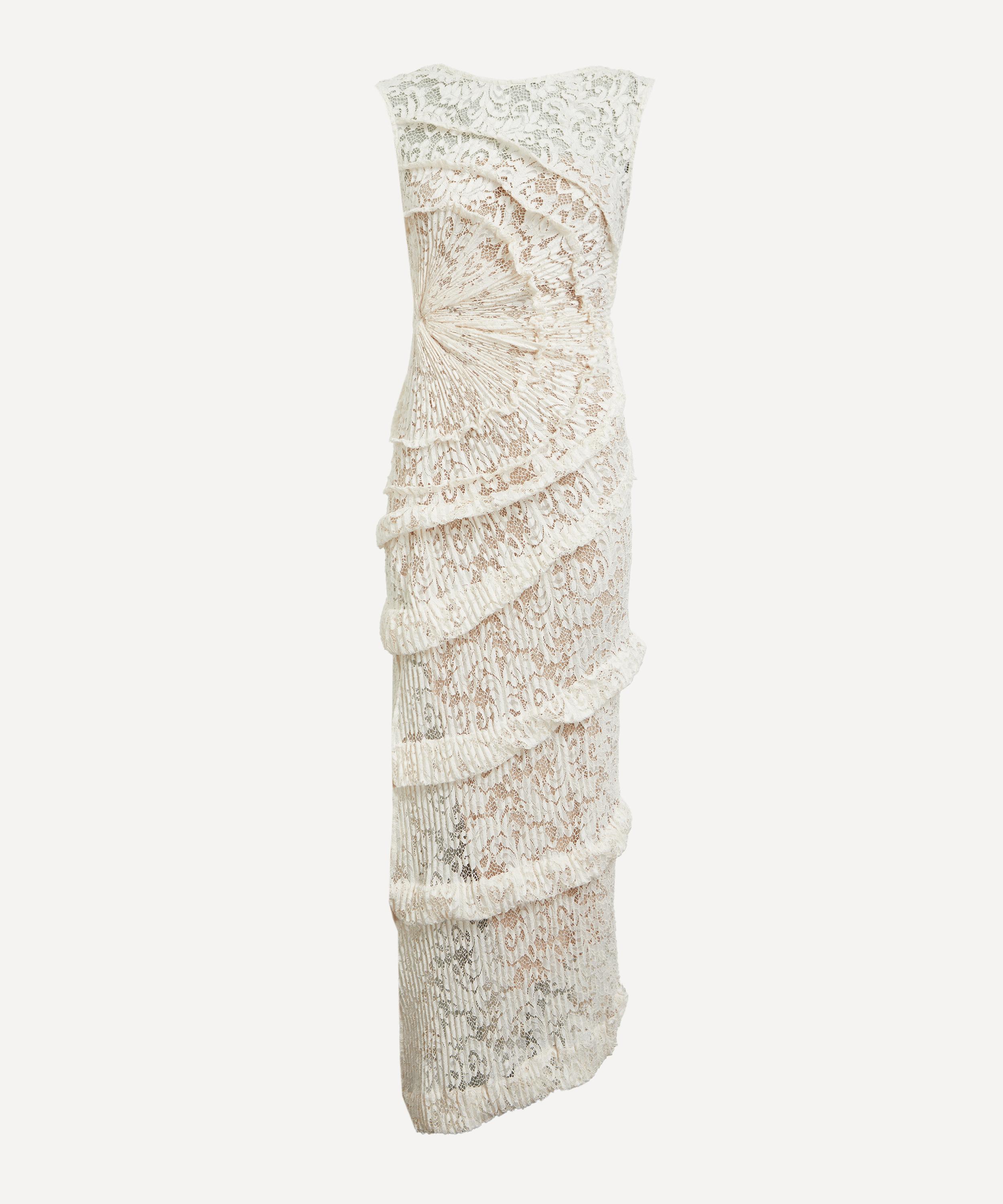 Georgia Hardinge - Ivory Spiral Floor-LengthDress image number 0