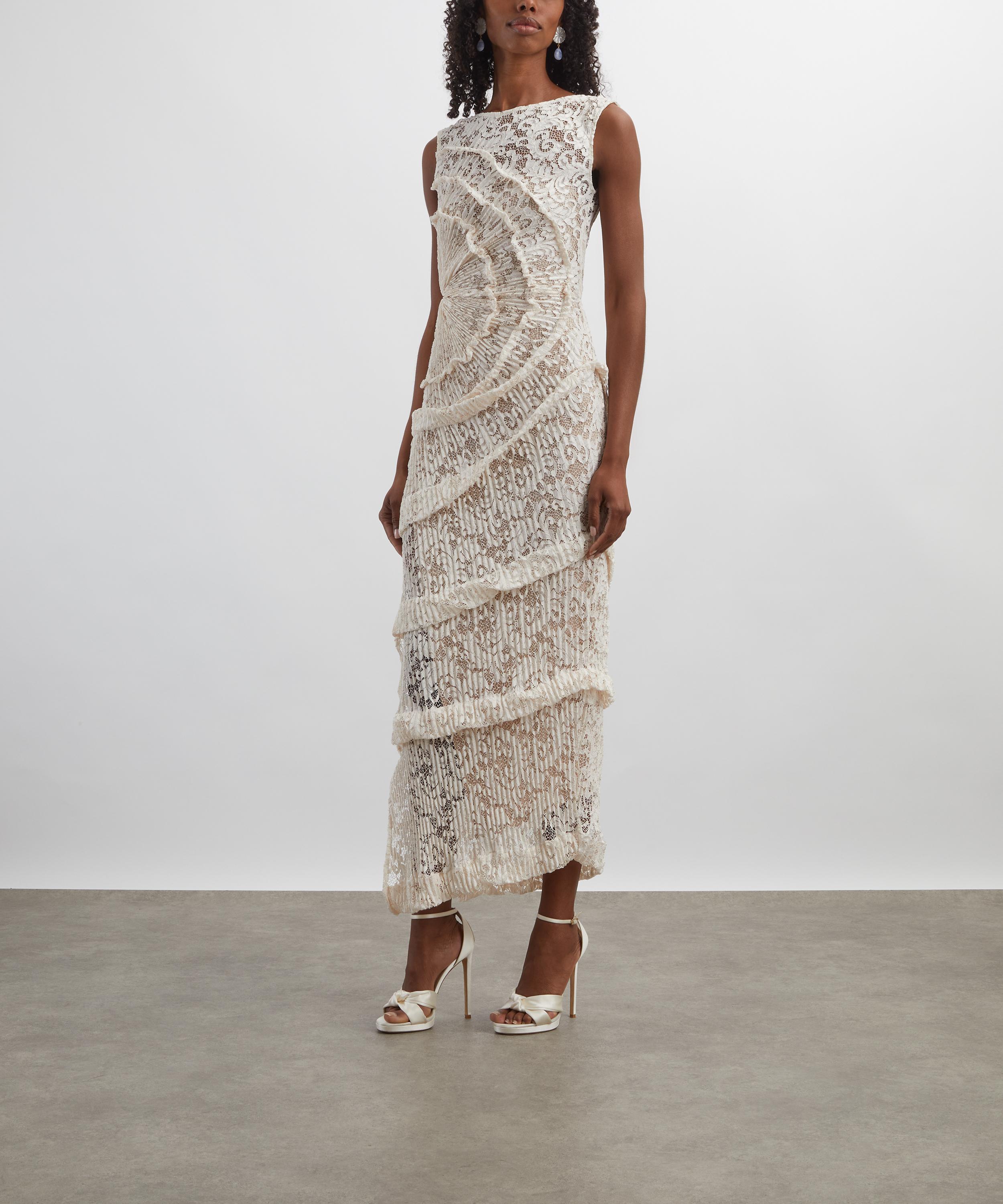 Georgia Hardinge - Ivory Spiral Floor-LengthDress image number 2