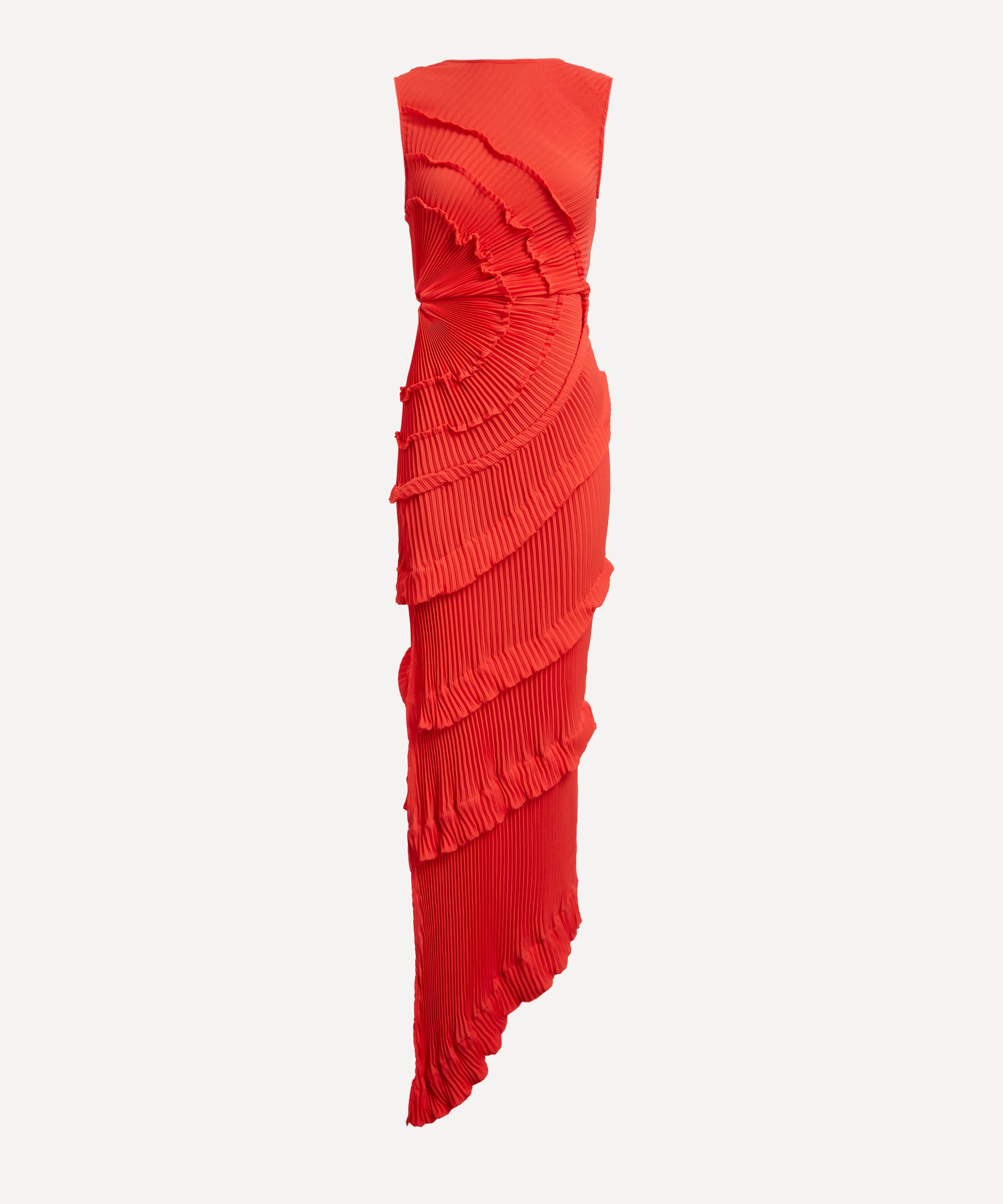 Georgia Hardinge - Red Opal Pleated Floor-Length Dress image number 0