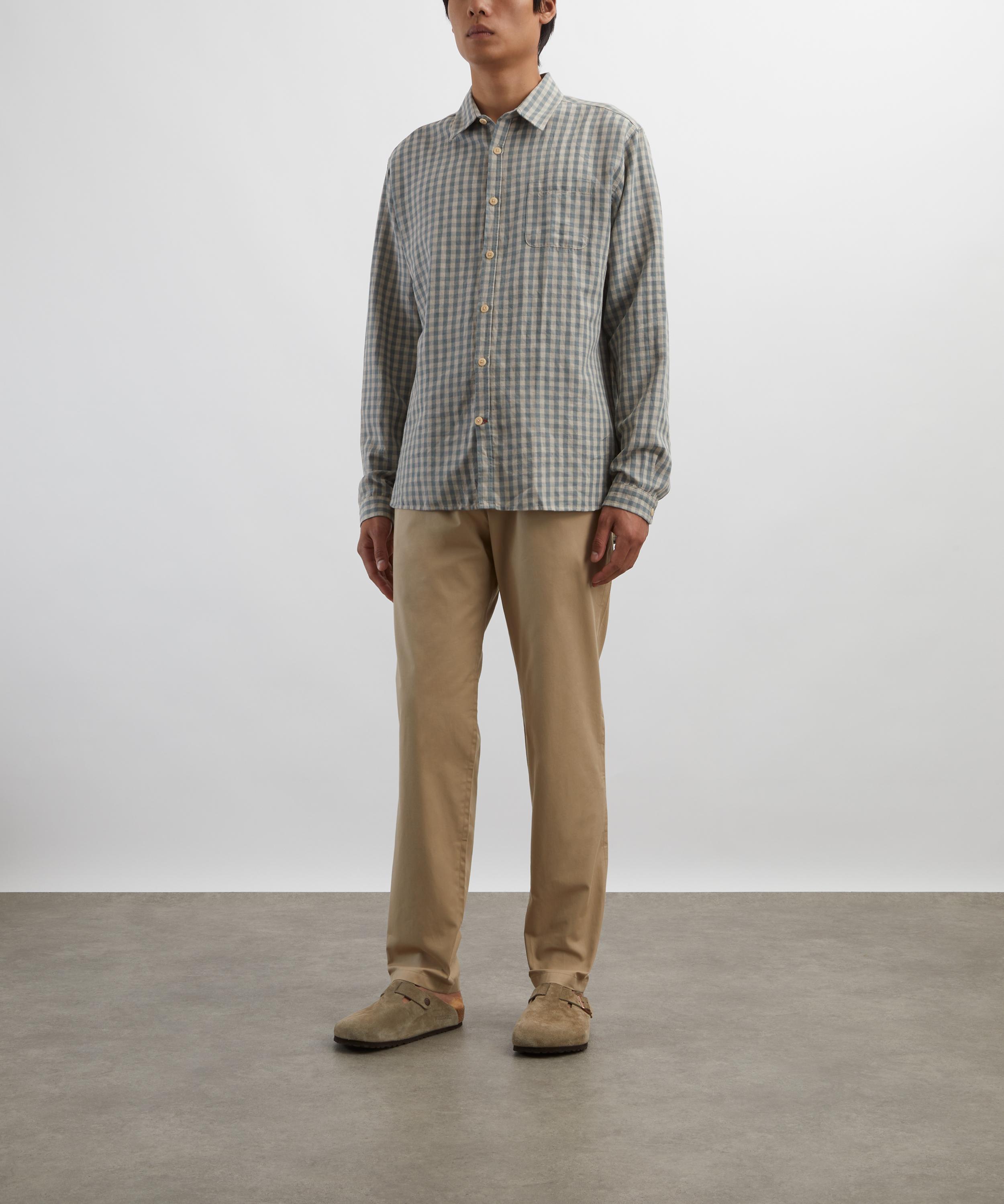 Oliver Spencer - Ashdown Beige Fishtail Trousers image number 1