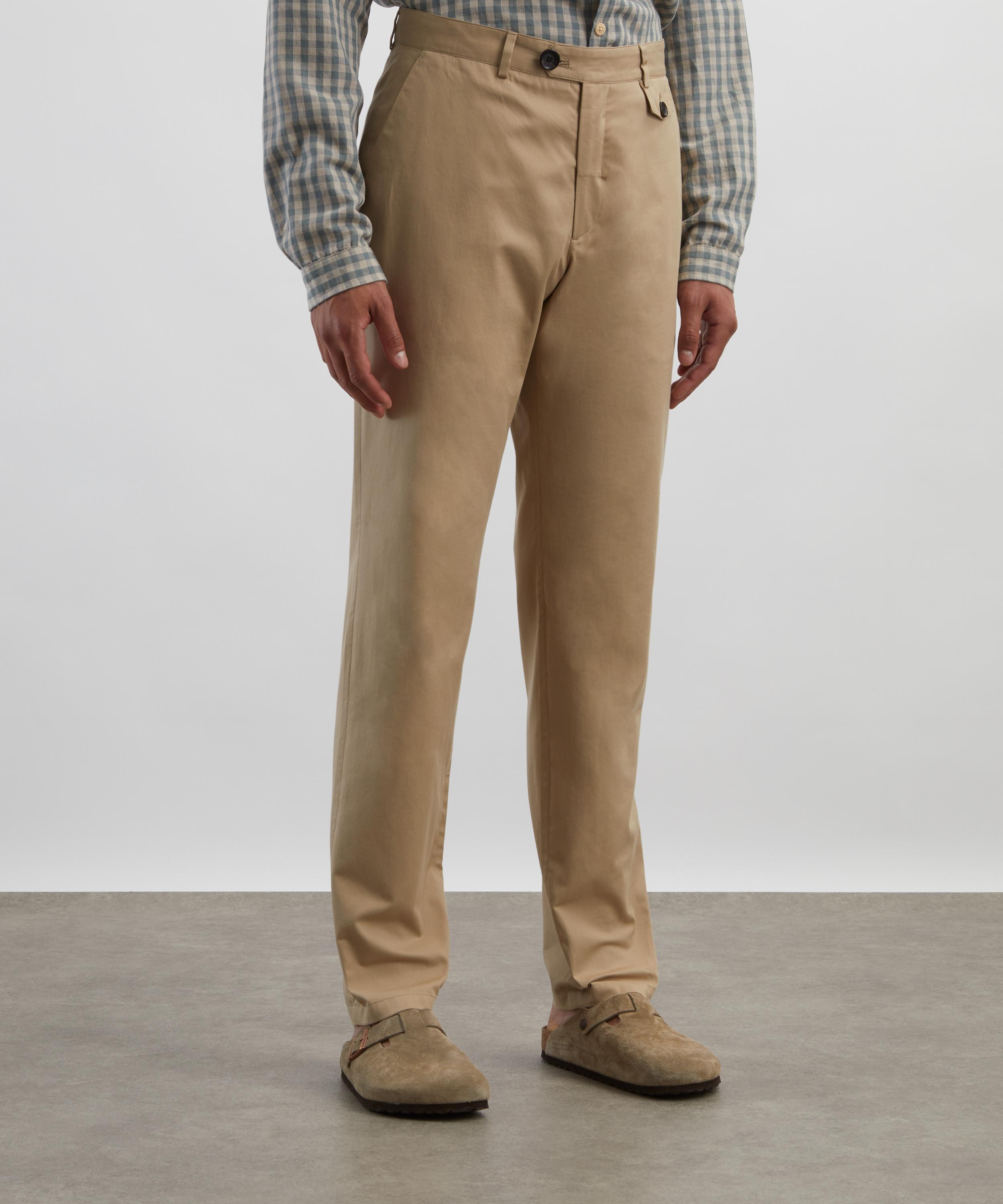 Oliver Spencer - Ashdown Beige Fishtail Trousers image number 2