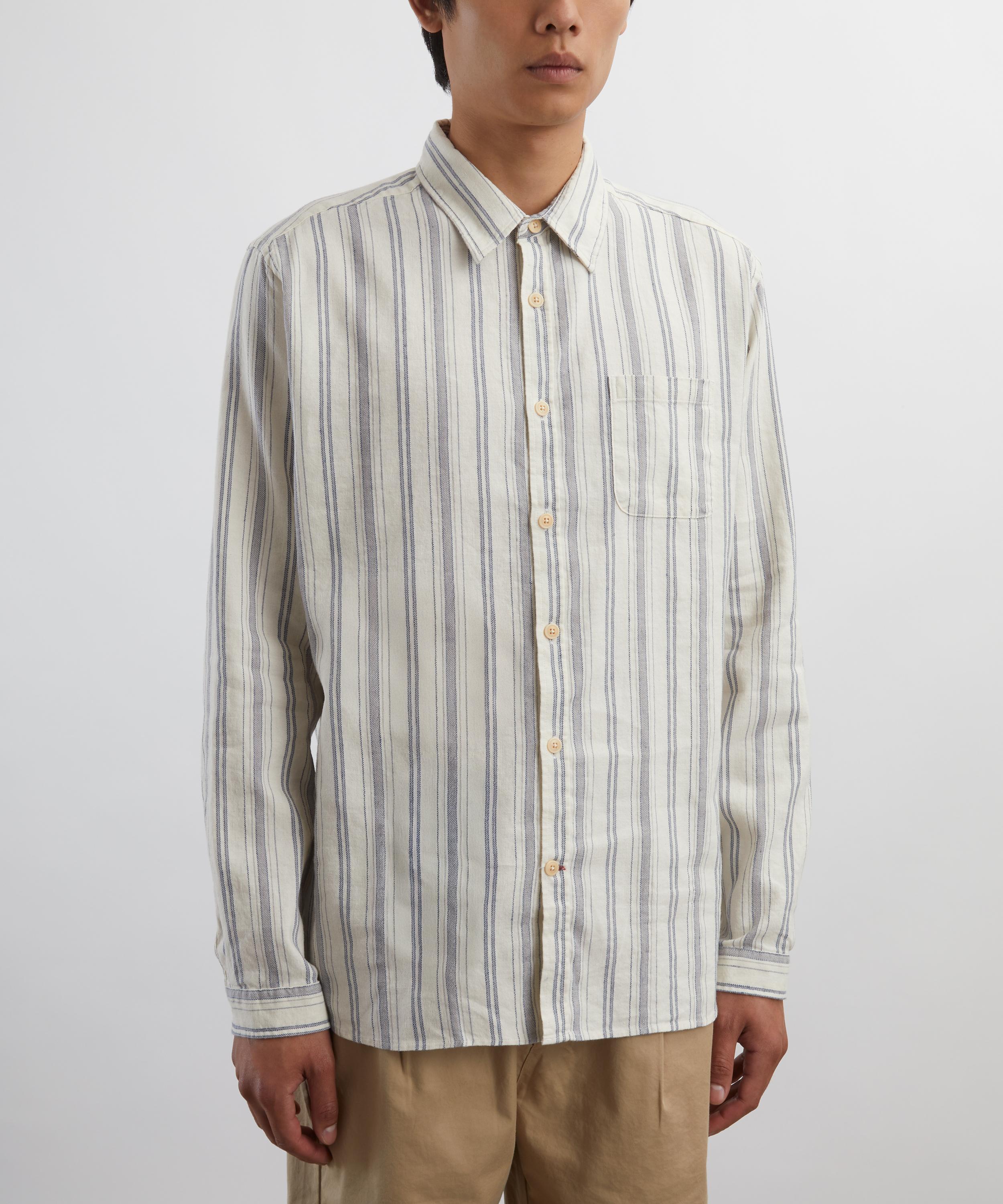 Oliver Spencer - New York Special Lockwood White-Blue Shirt image number 2