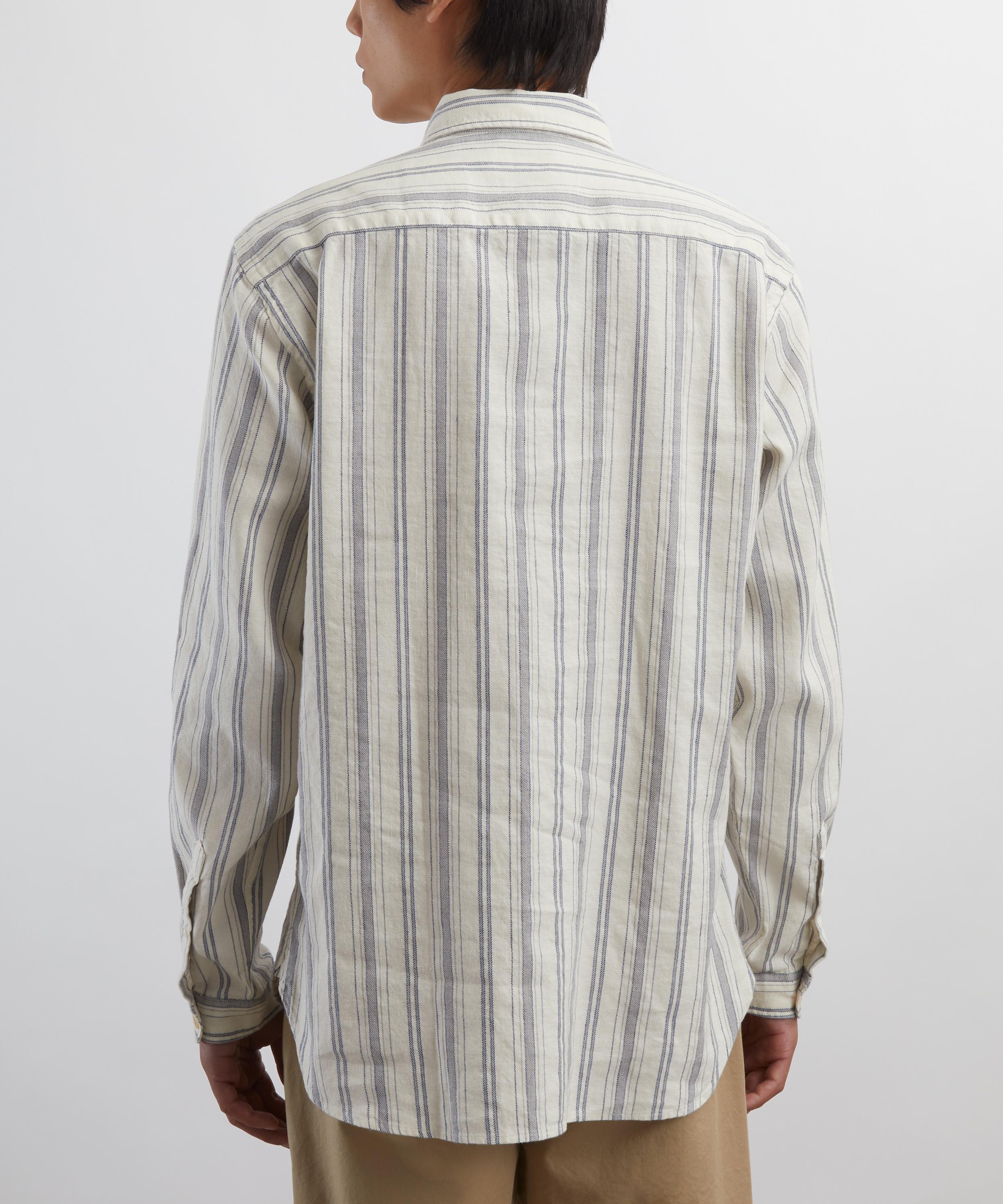 Oliver Spencer - New York Special Lockwood White-Blue Shirt image number 3