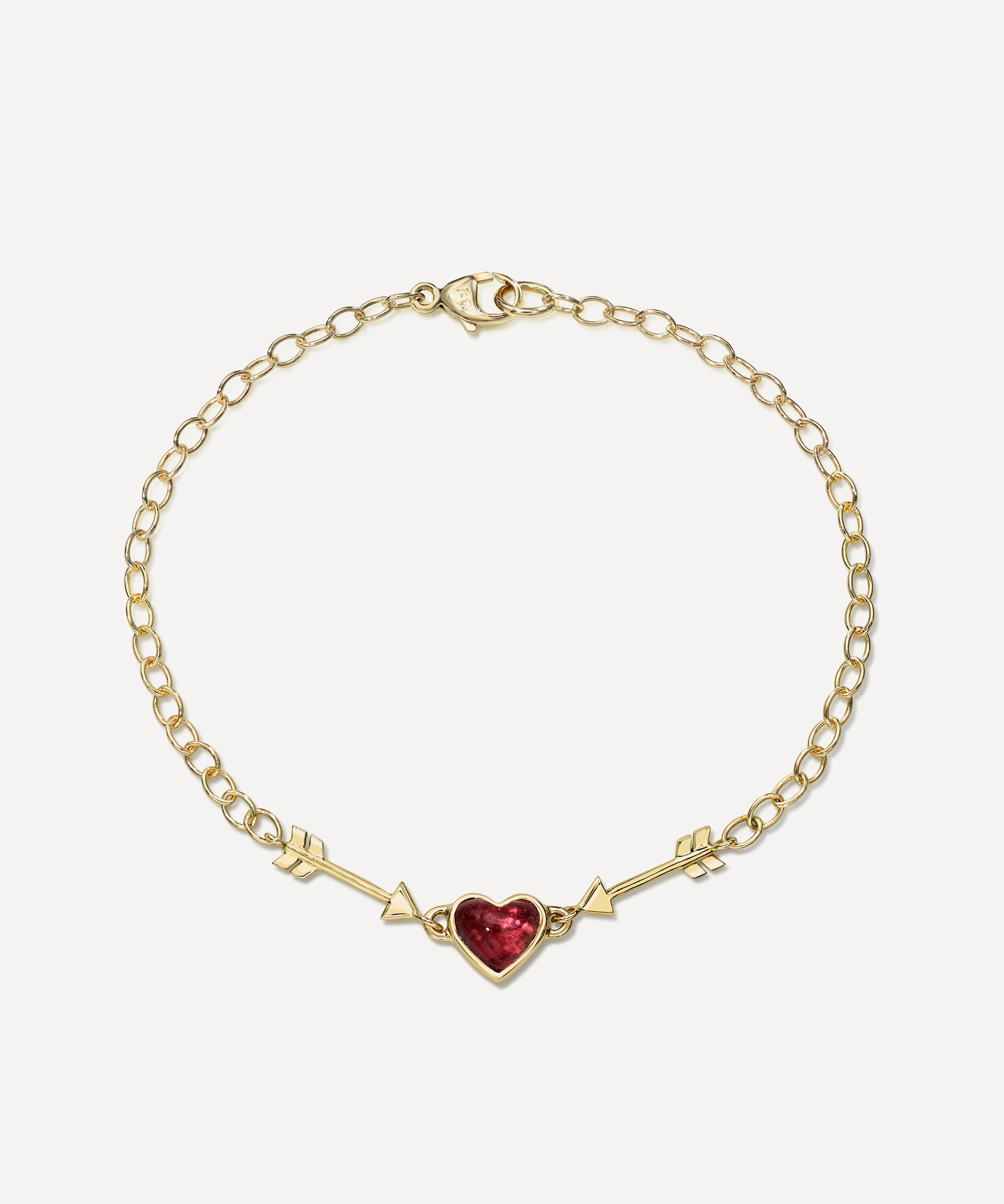 Rachel Quinn - 14ct Gold Ruby To The Heart Bracelet
