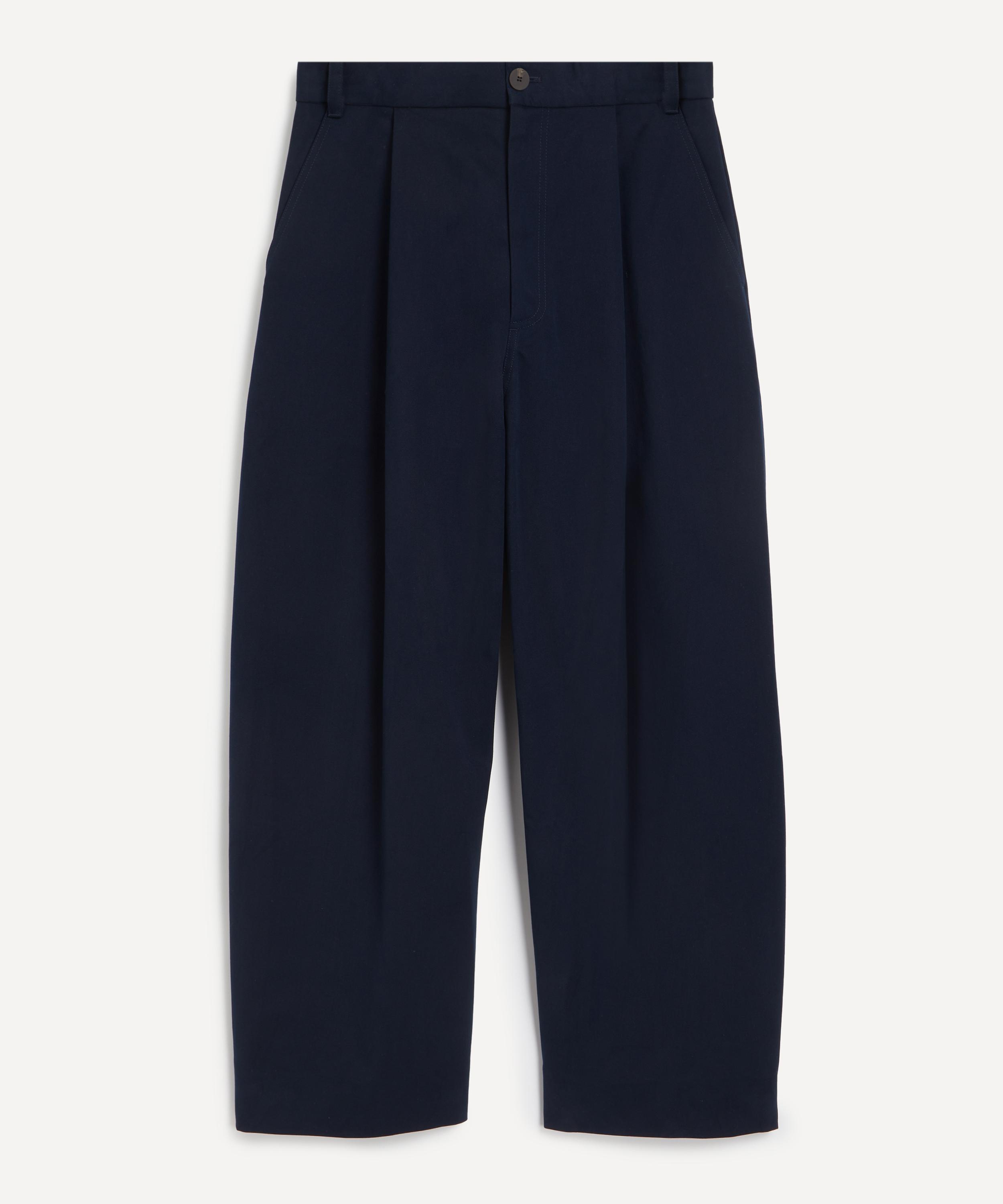 Studio Nicholson - Sorte High-Waisted Trousers image number 0