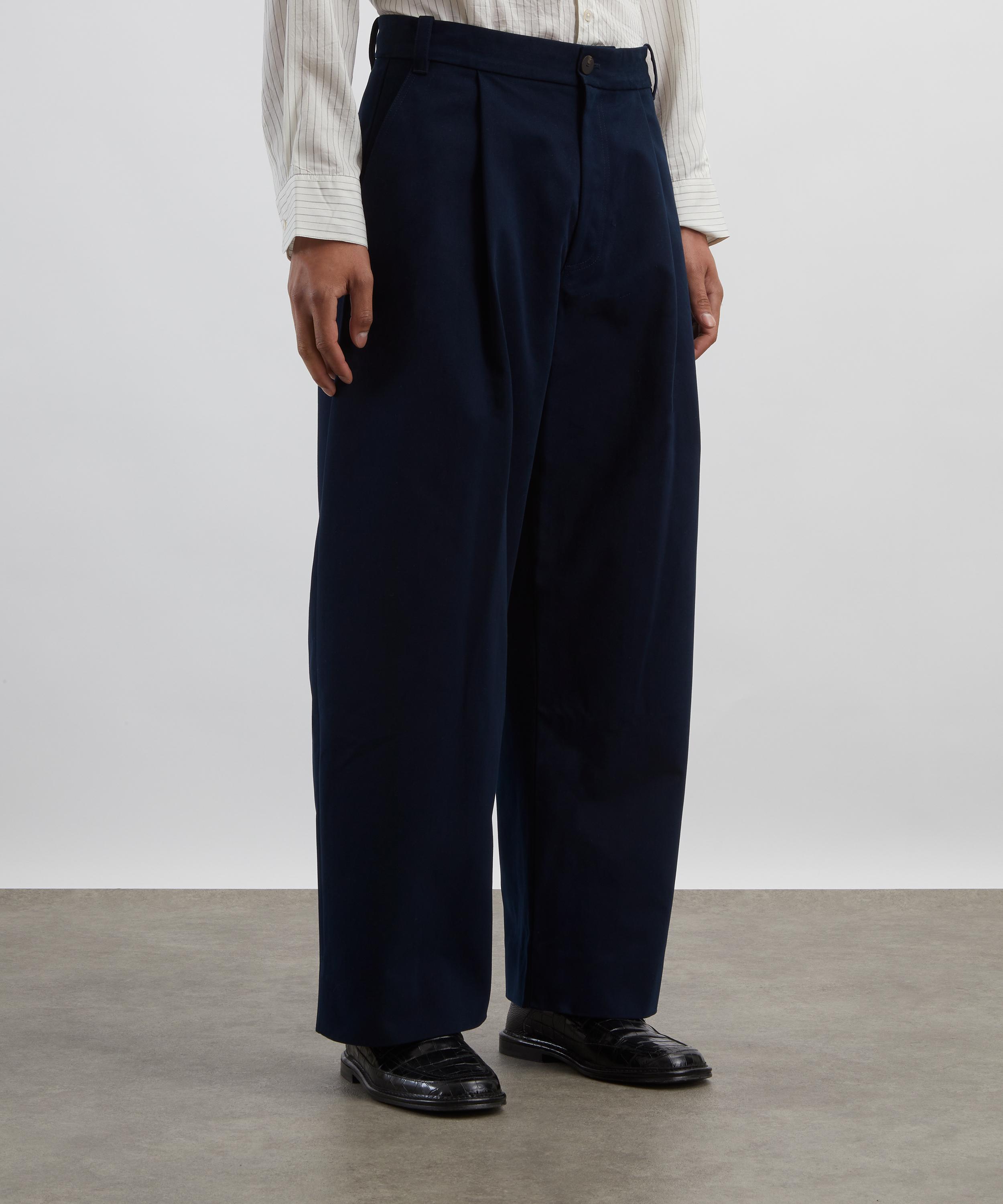 Studio Nicholson - Sorte High-Waisted Trousers image number 2