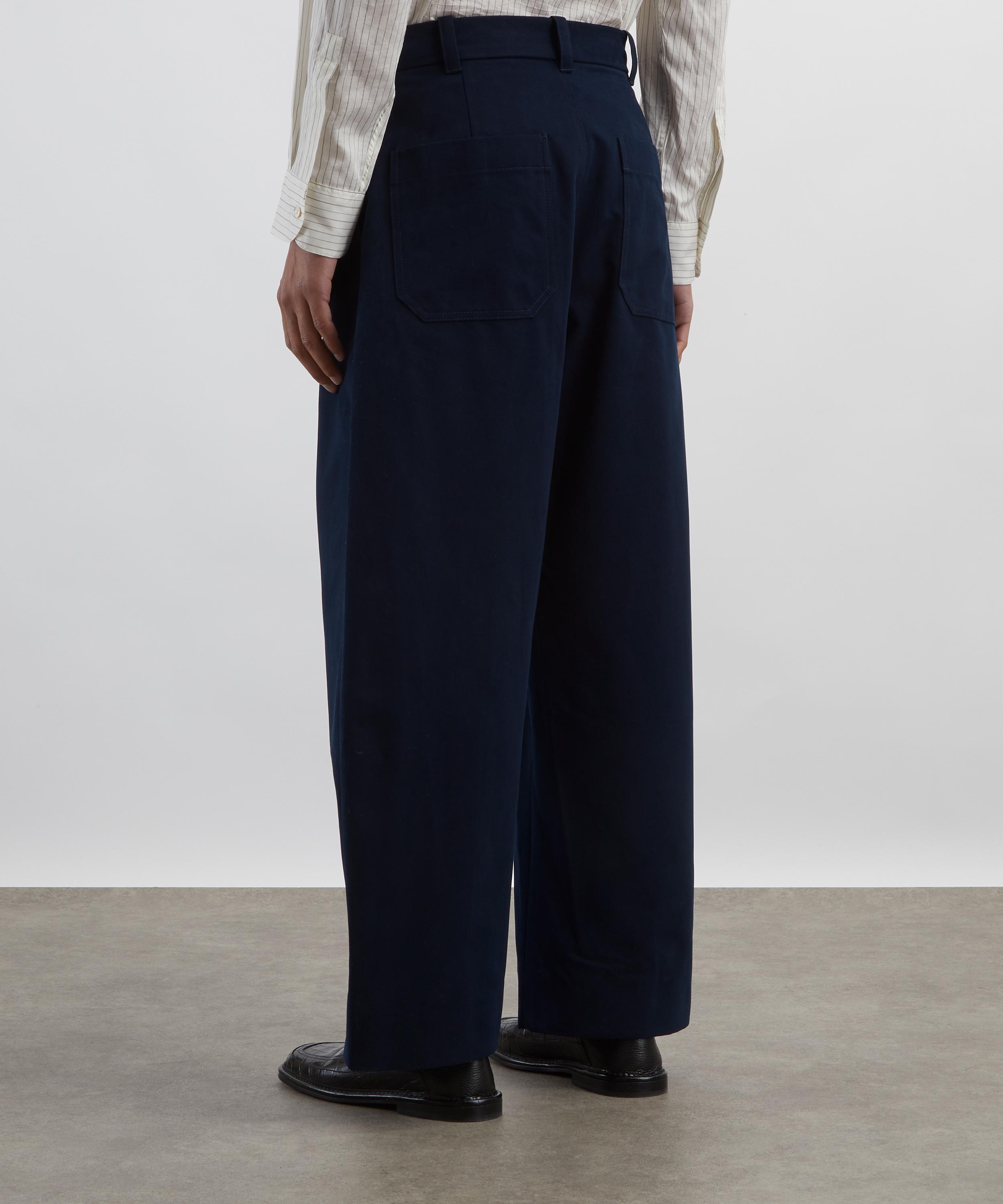 Studio Nicholson - Sorte High-Waisted Trousers image number 3