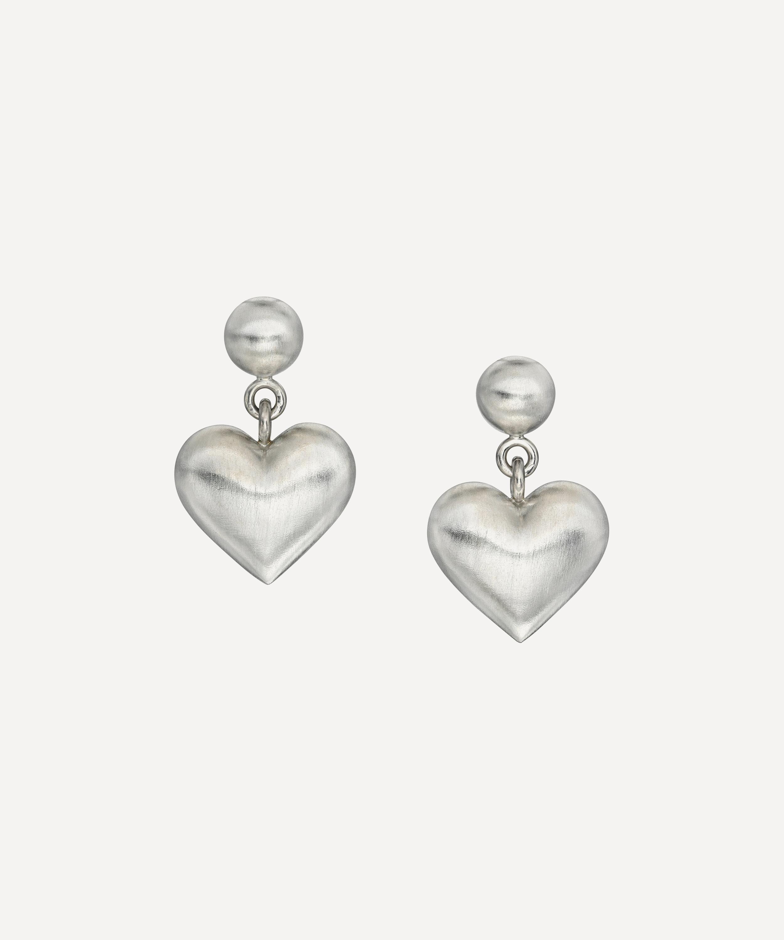 Rachel Quinn - Medium Puffed Heart Drop Earrings image number 0