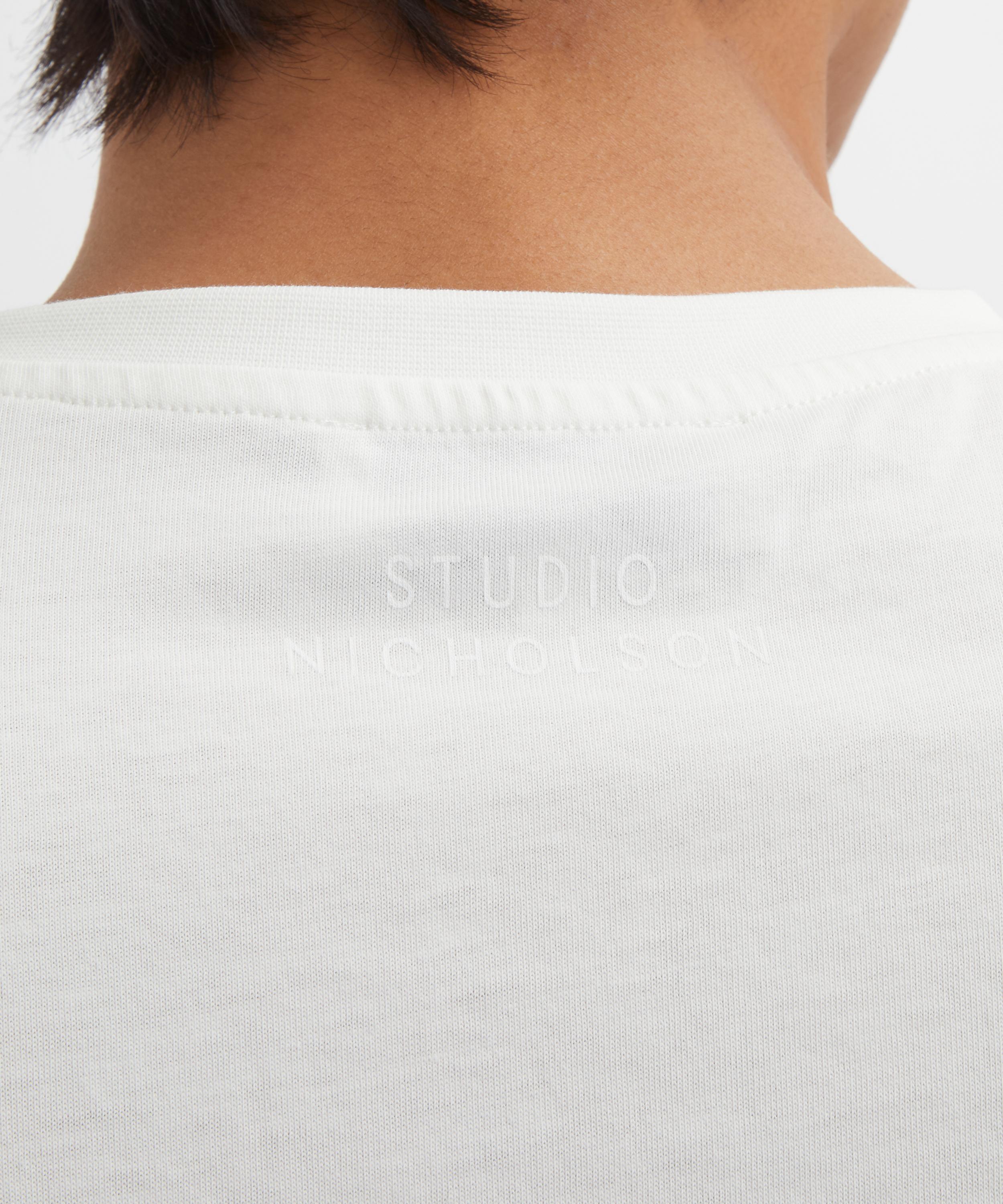 Studio Nicholson - Piu Optic White Oversized T-Shirt image number 4