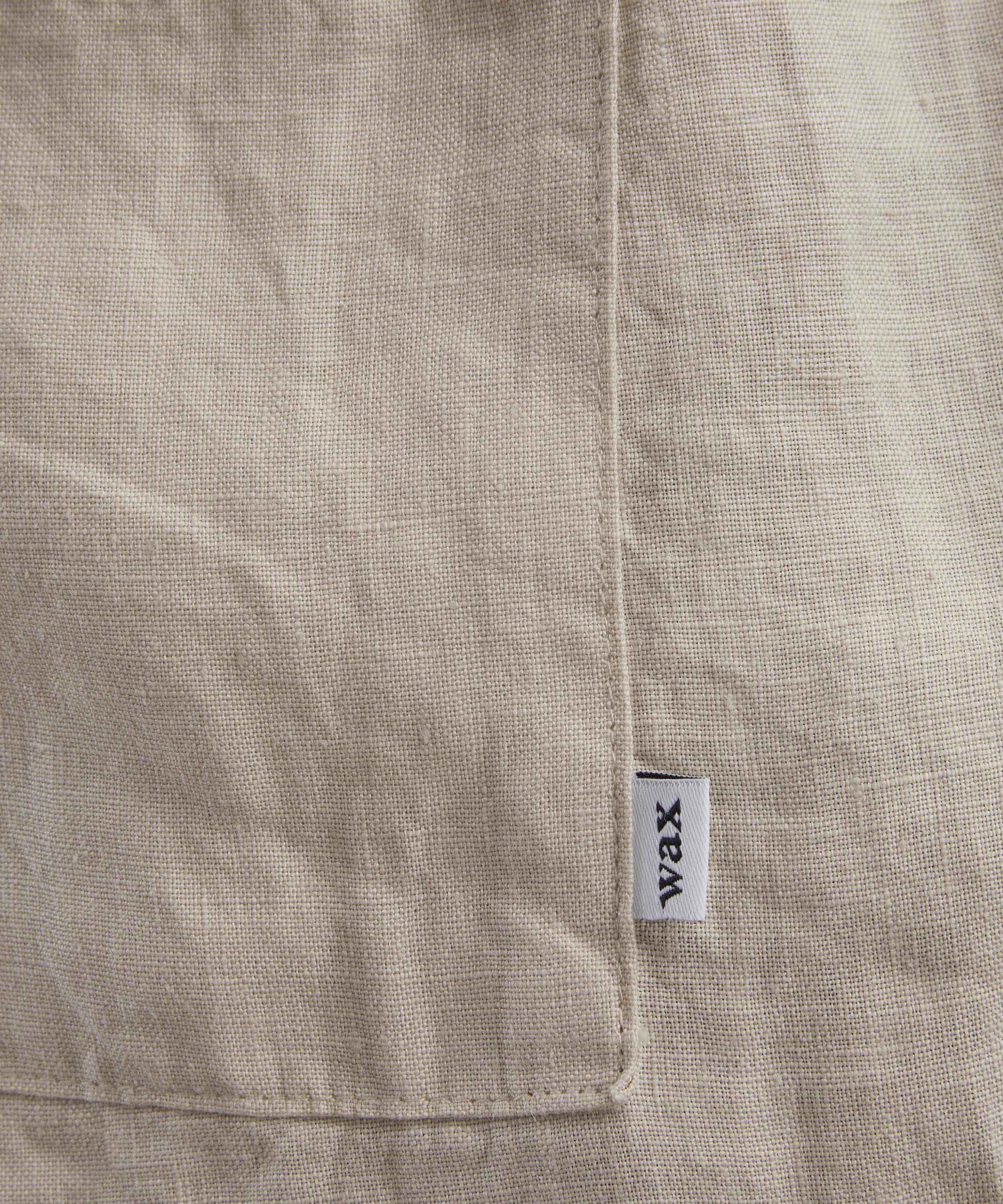 Wax London - Kurt Washed Beige Linen Shorts image number 4